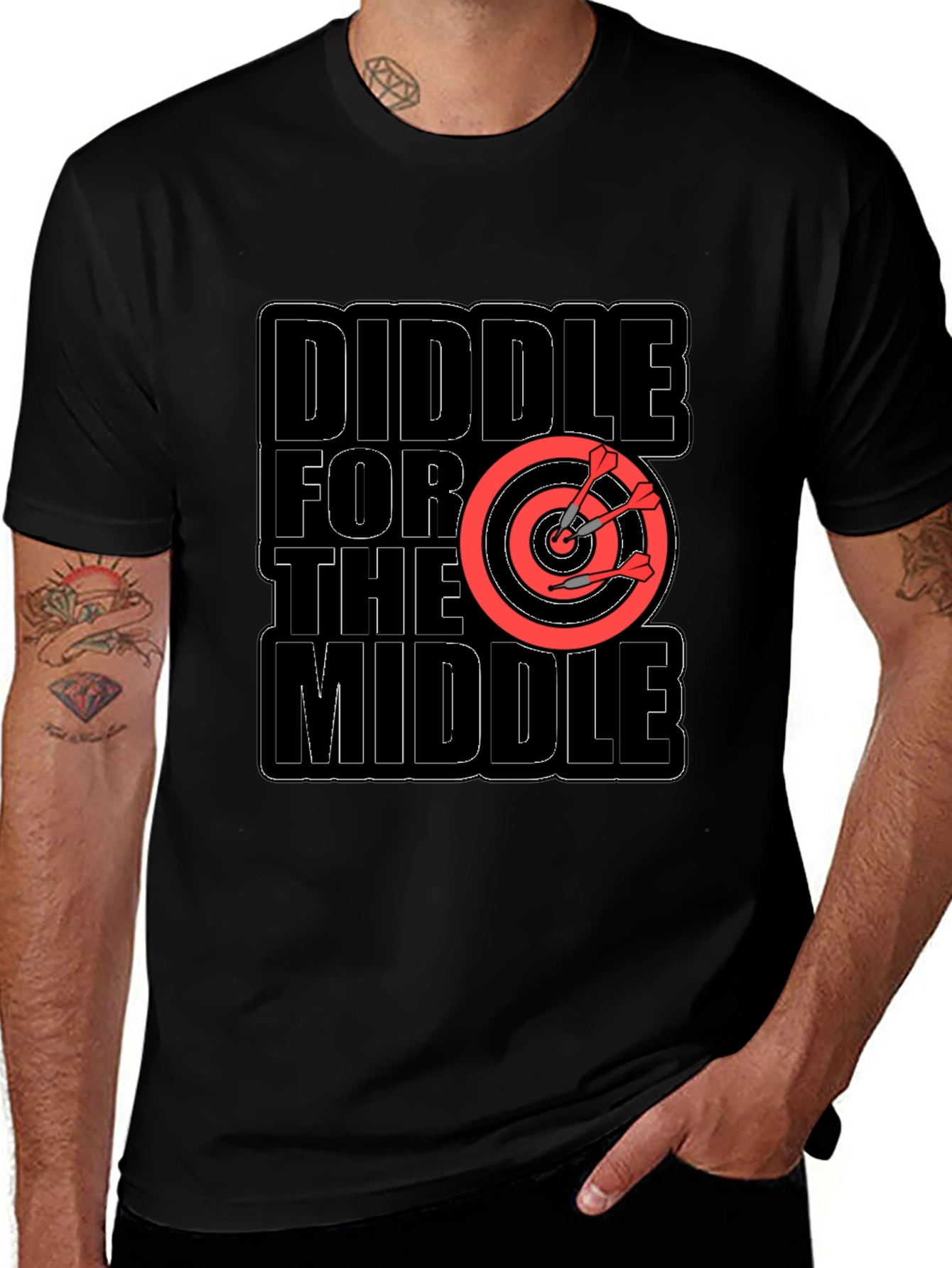 Diddle for the Middle T-Shirt Darts Target
