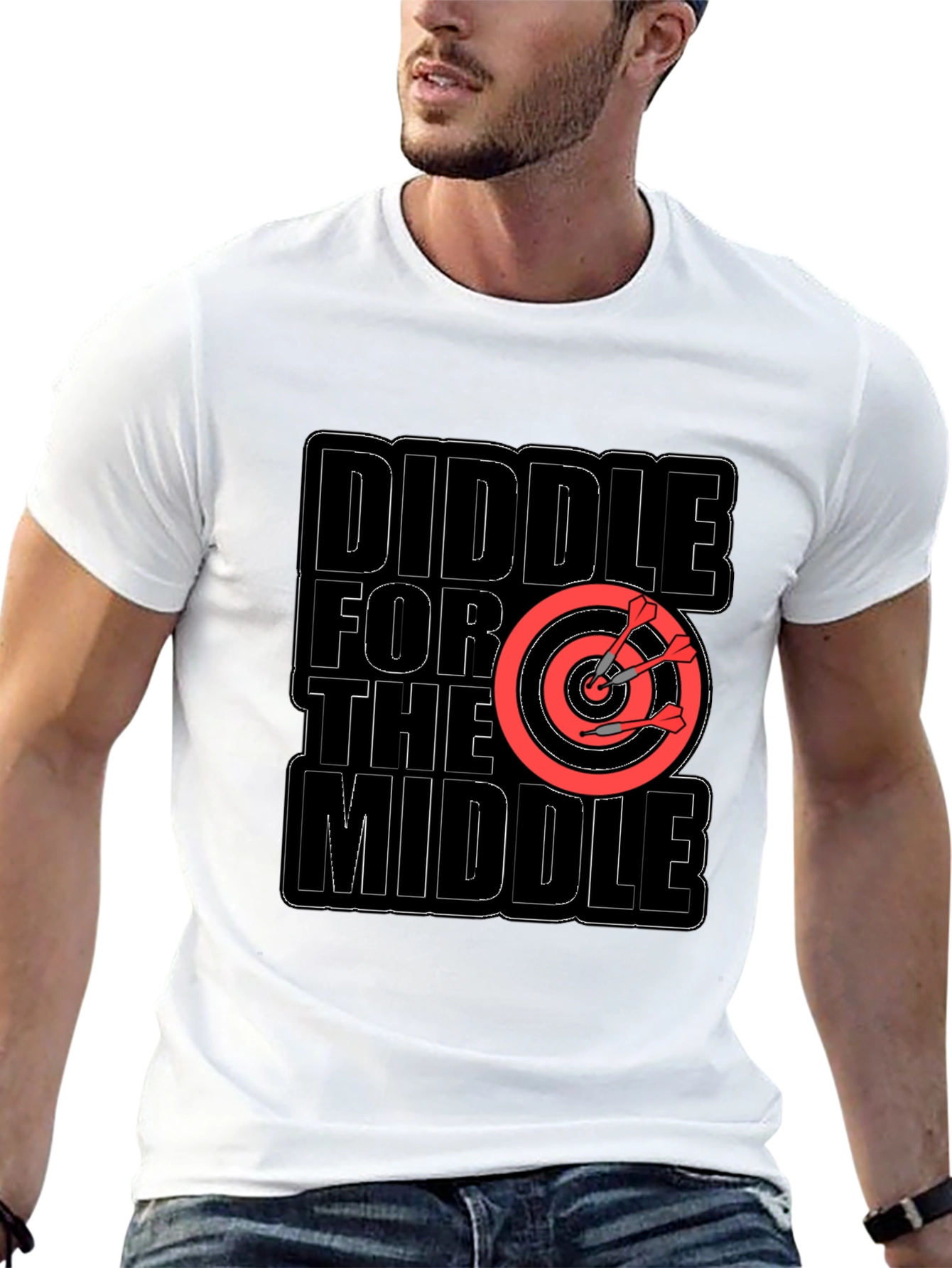 Diddle for the Middle T-Shirt Darts Target