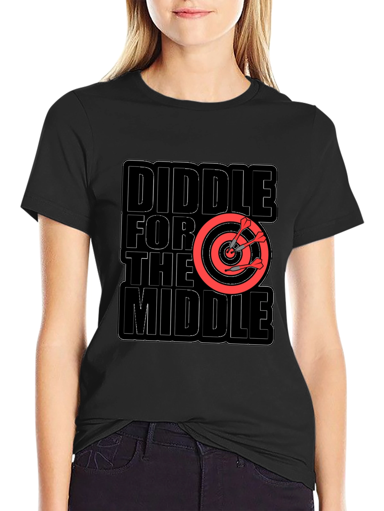 Diddle for the Middle T-Shirt Darts Target