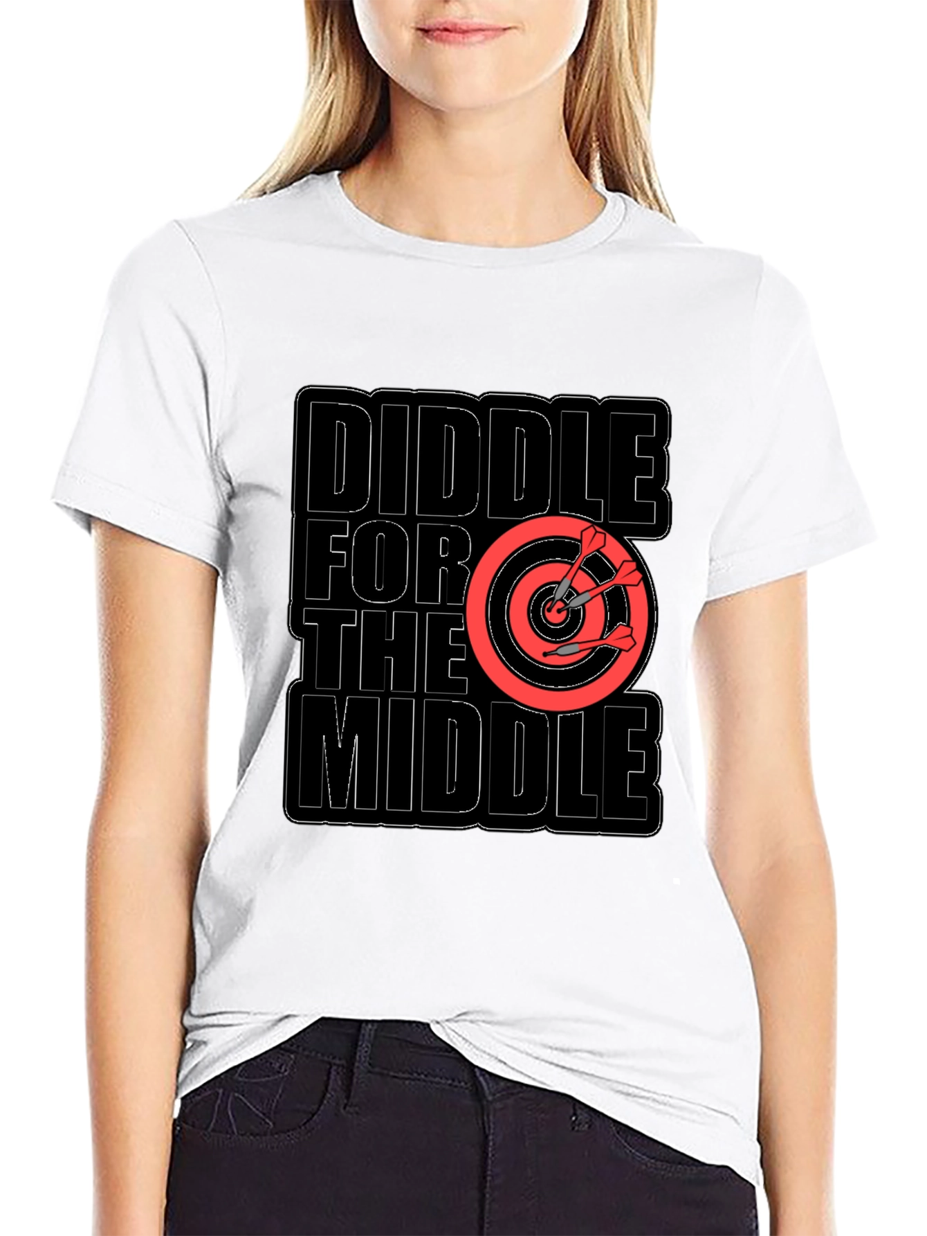 Diddle for the Middle T-Shirt Darts Target
