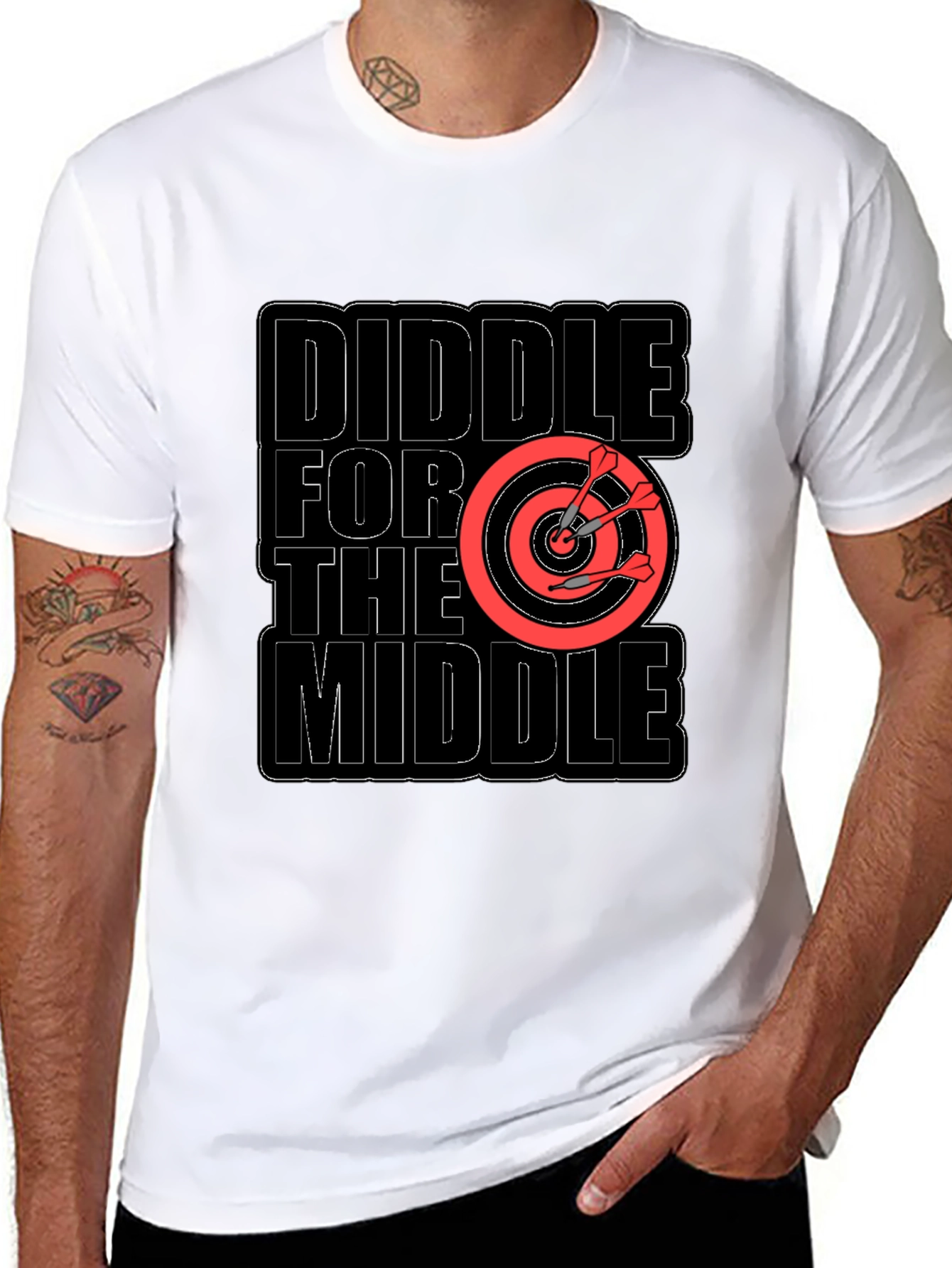 Diddle for the Middle T-Shirt Darts Target