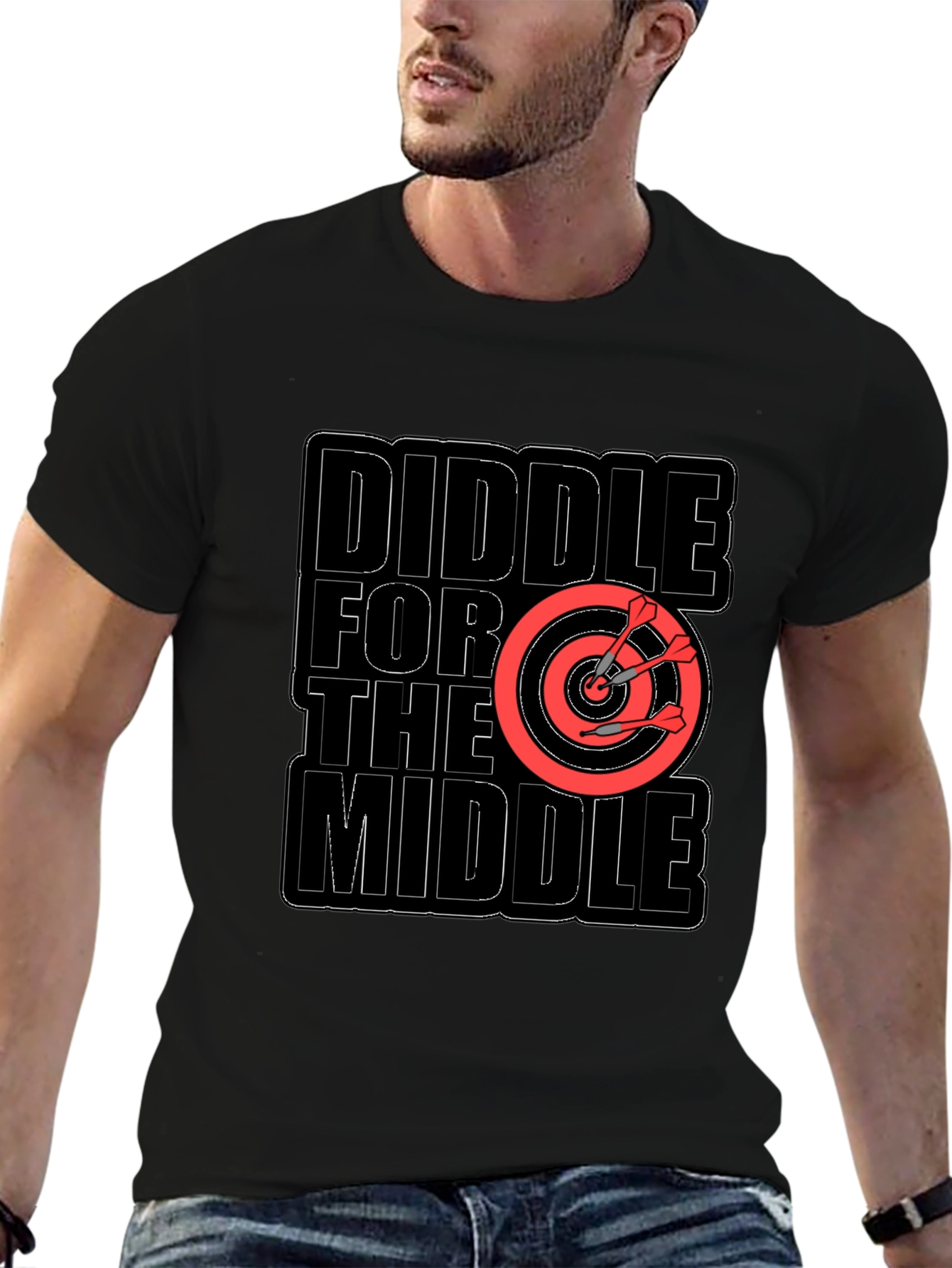 Diddle for the Middle T-Shirt Darts Target