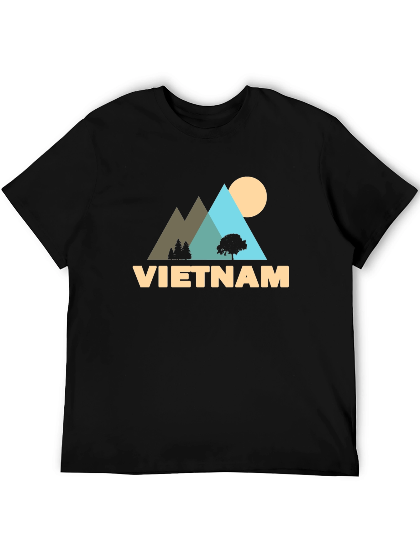 Vietnam Landscape Graphic Black T-Shirt