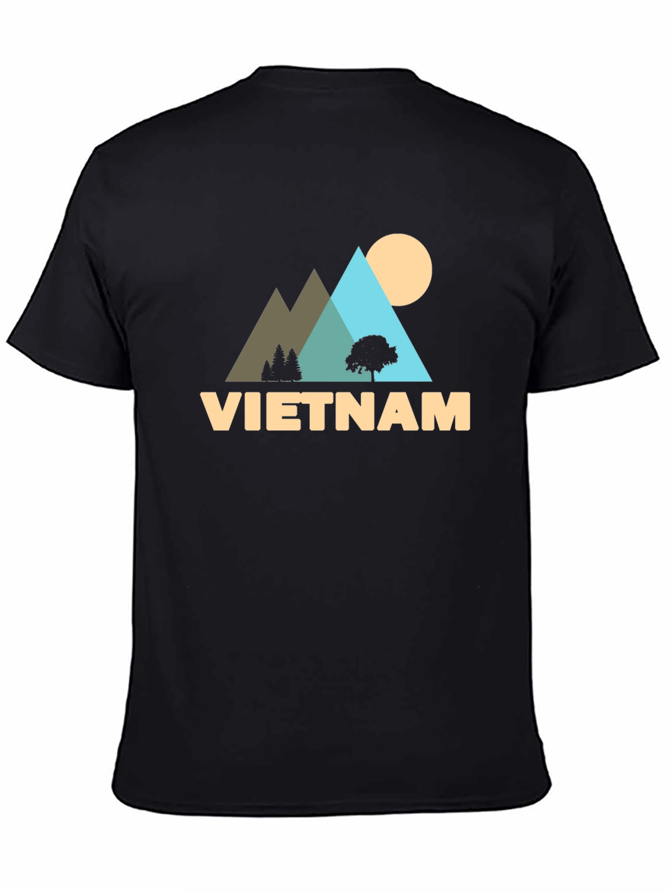 Vietnam Landscape Graphic Black T-Shirt