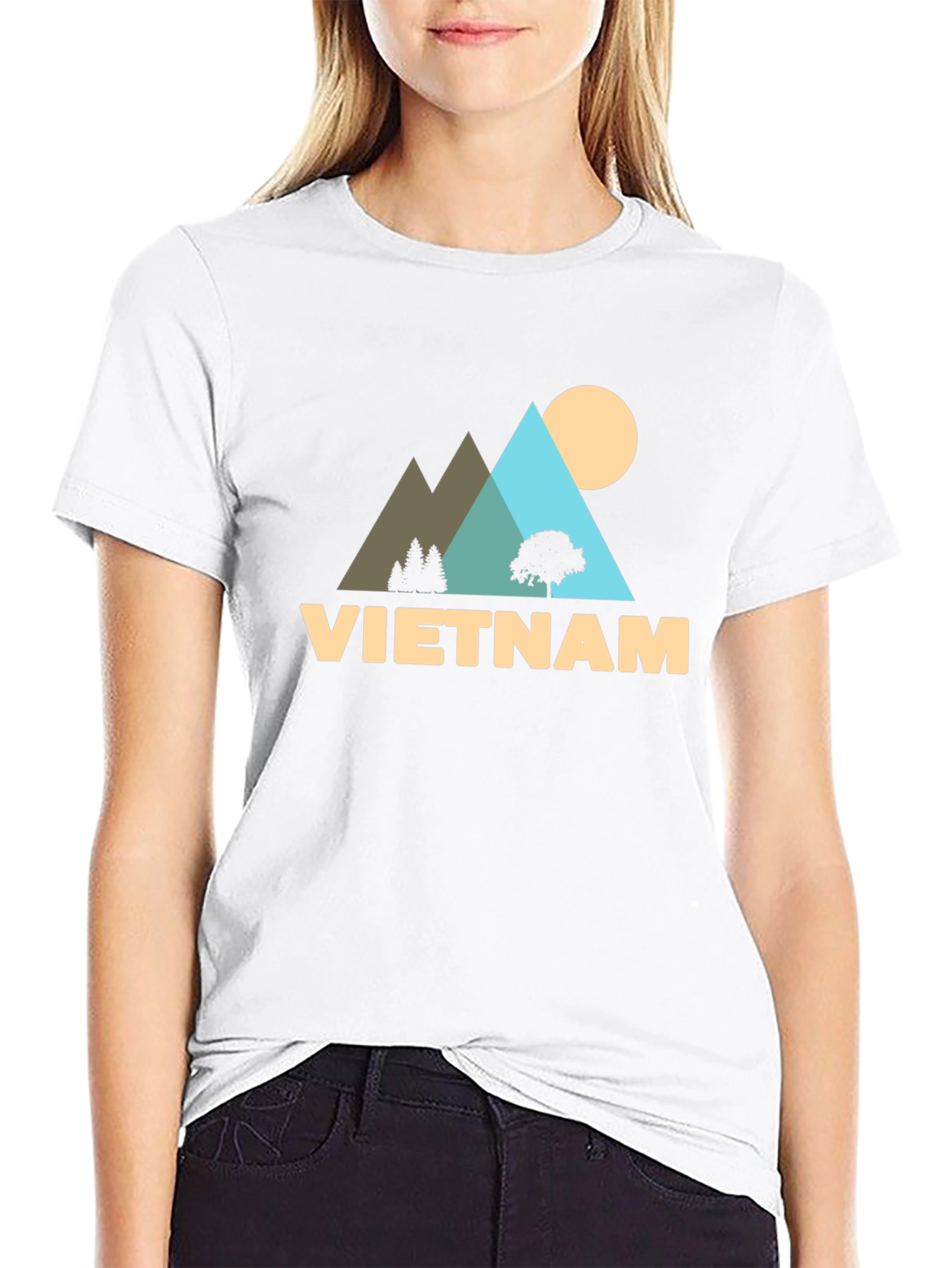 Vietnam Landscape Graphic Black T-Shirt