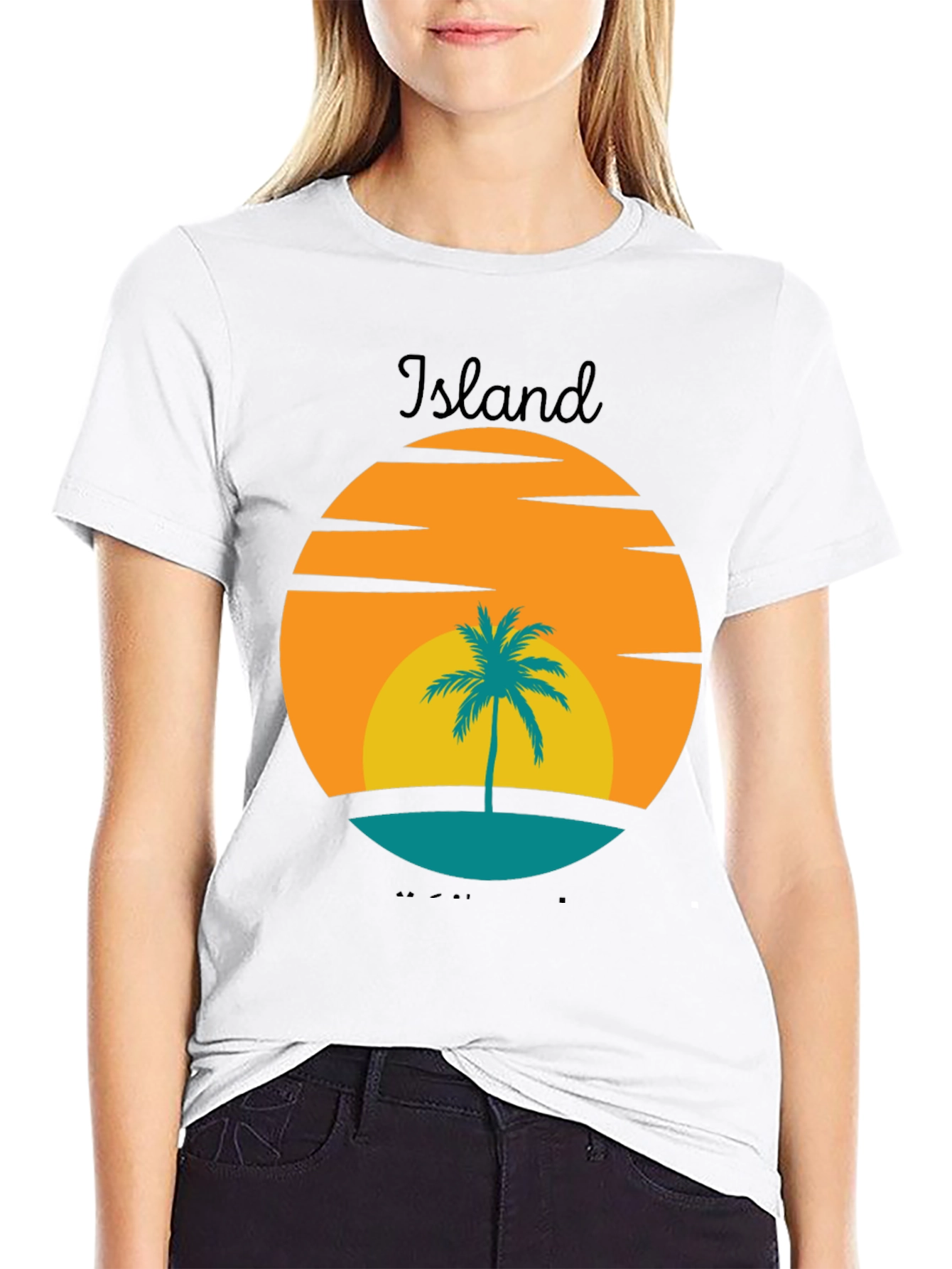 Island Sunset Graphic Tee - Tropical Vibe