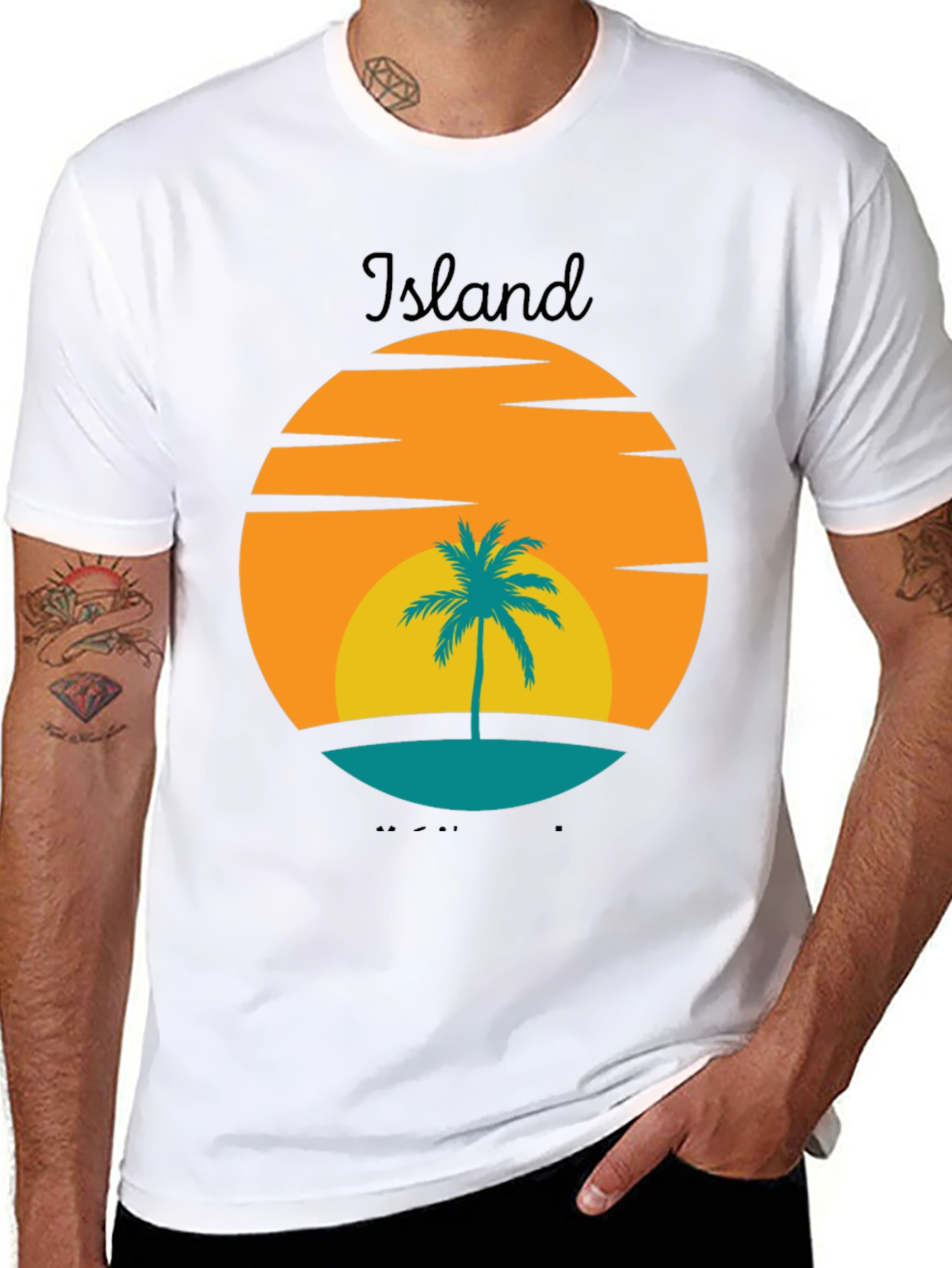 Island Sunset Graphic Tee - Tropical Vibe