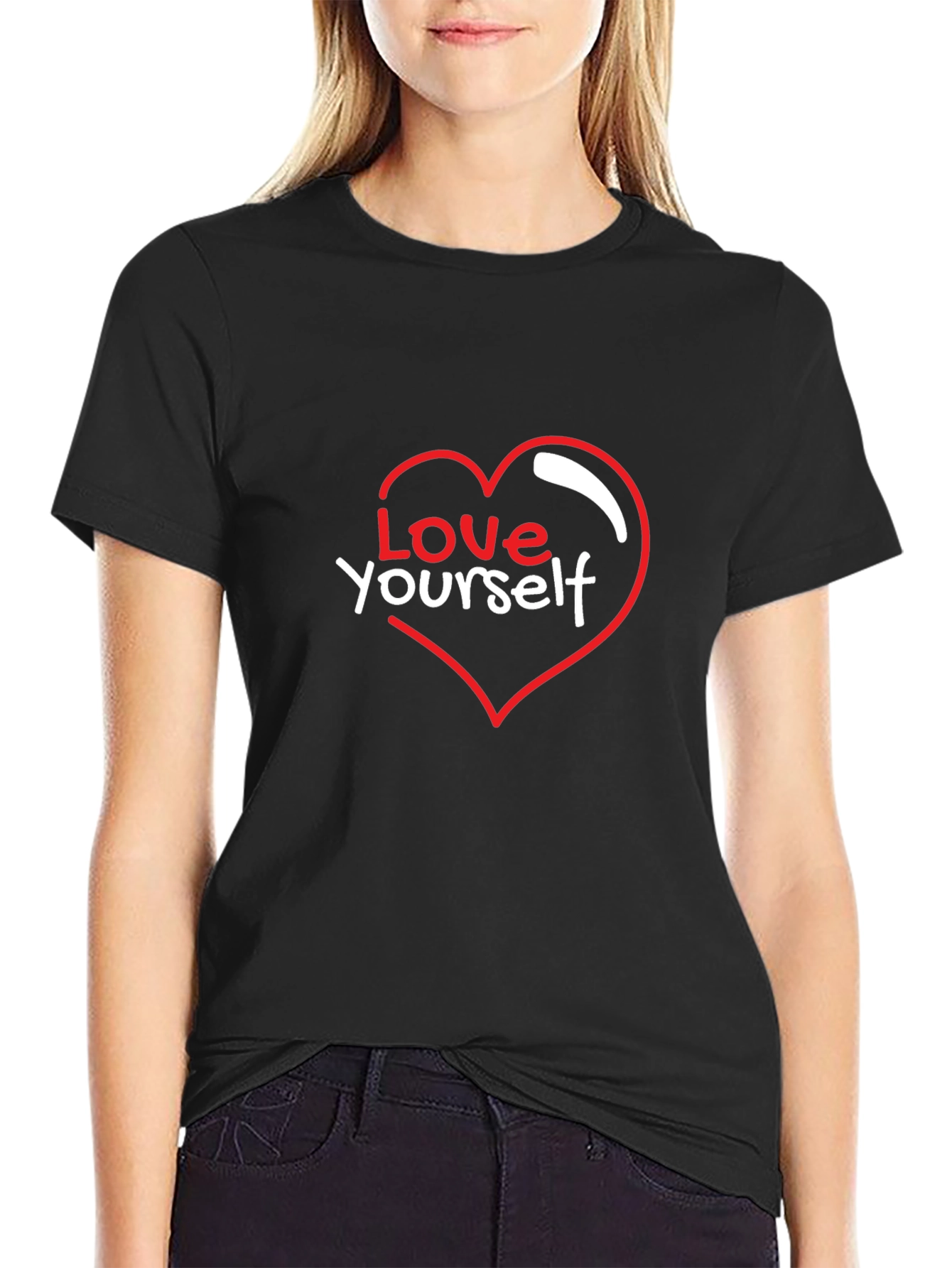 Love Yourself Graphic Black T-Shirt