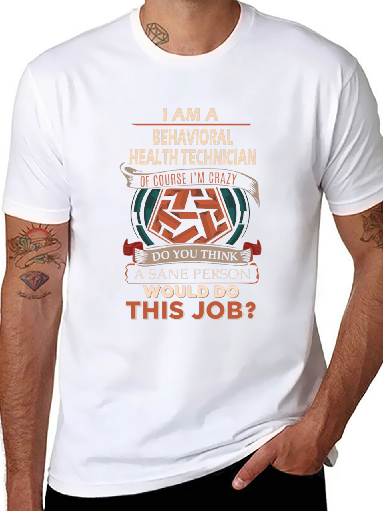 Behavioral Health Technician Crazy Job T-Shirt