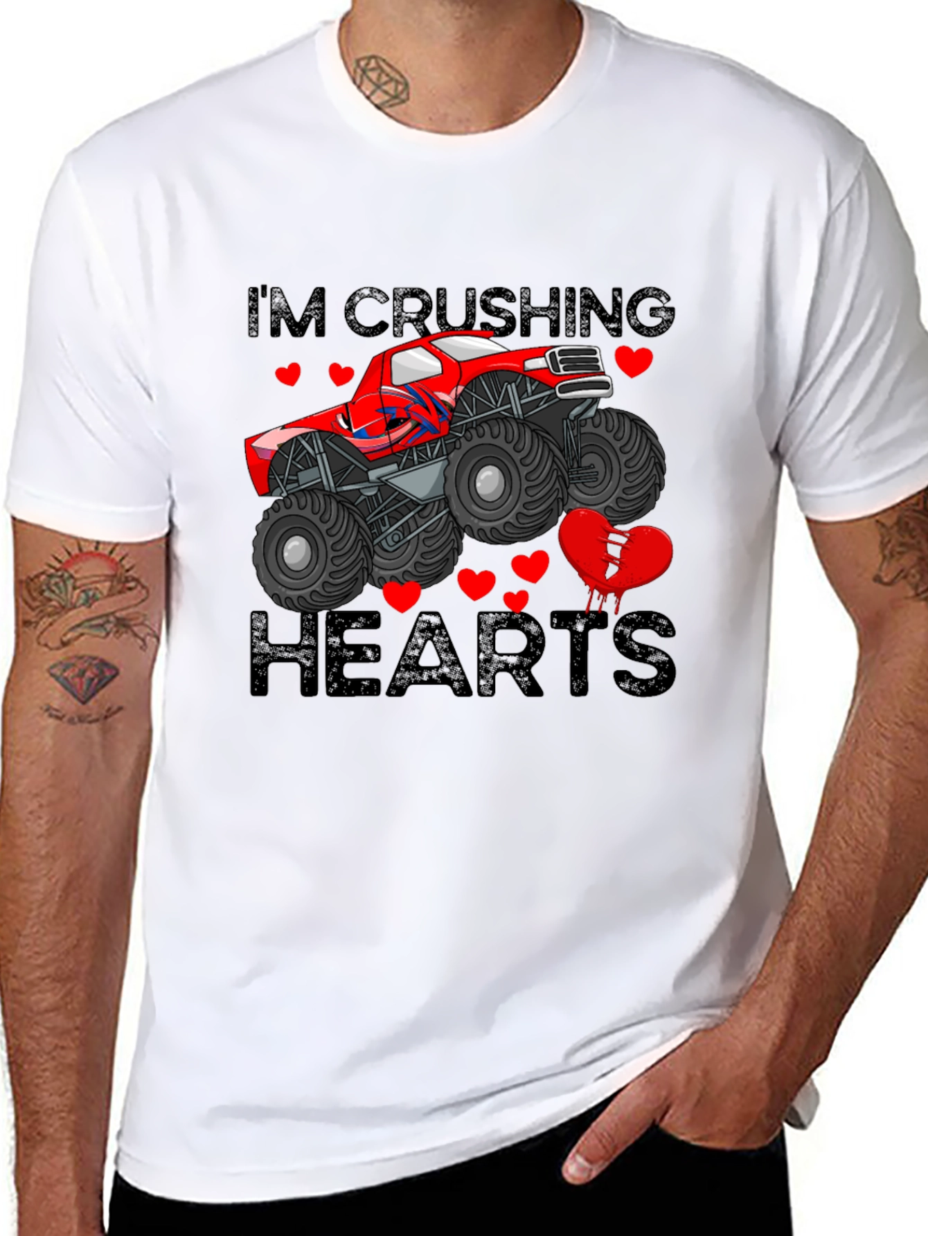 Im Crushing Hearts Monster Truck T-Shirt