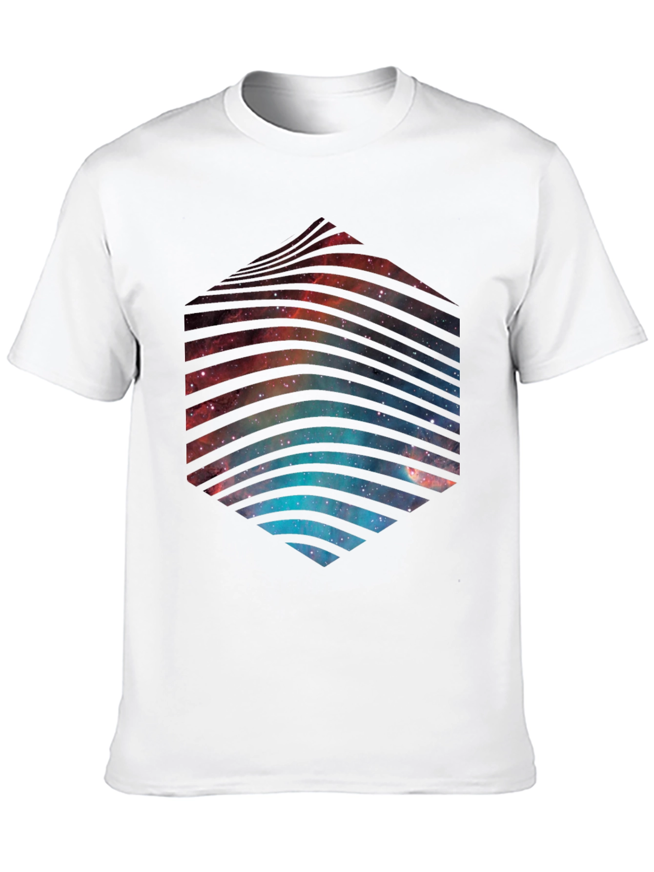 Cosmic Hex T-Shirt - Galaxy Space Design