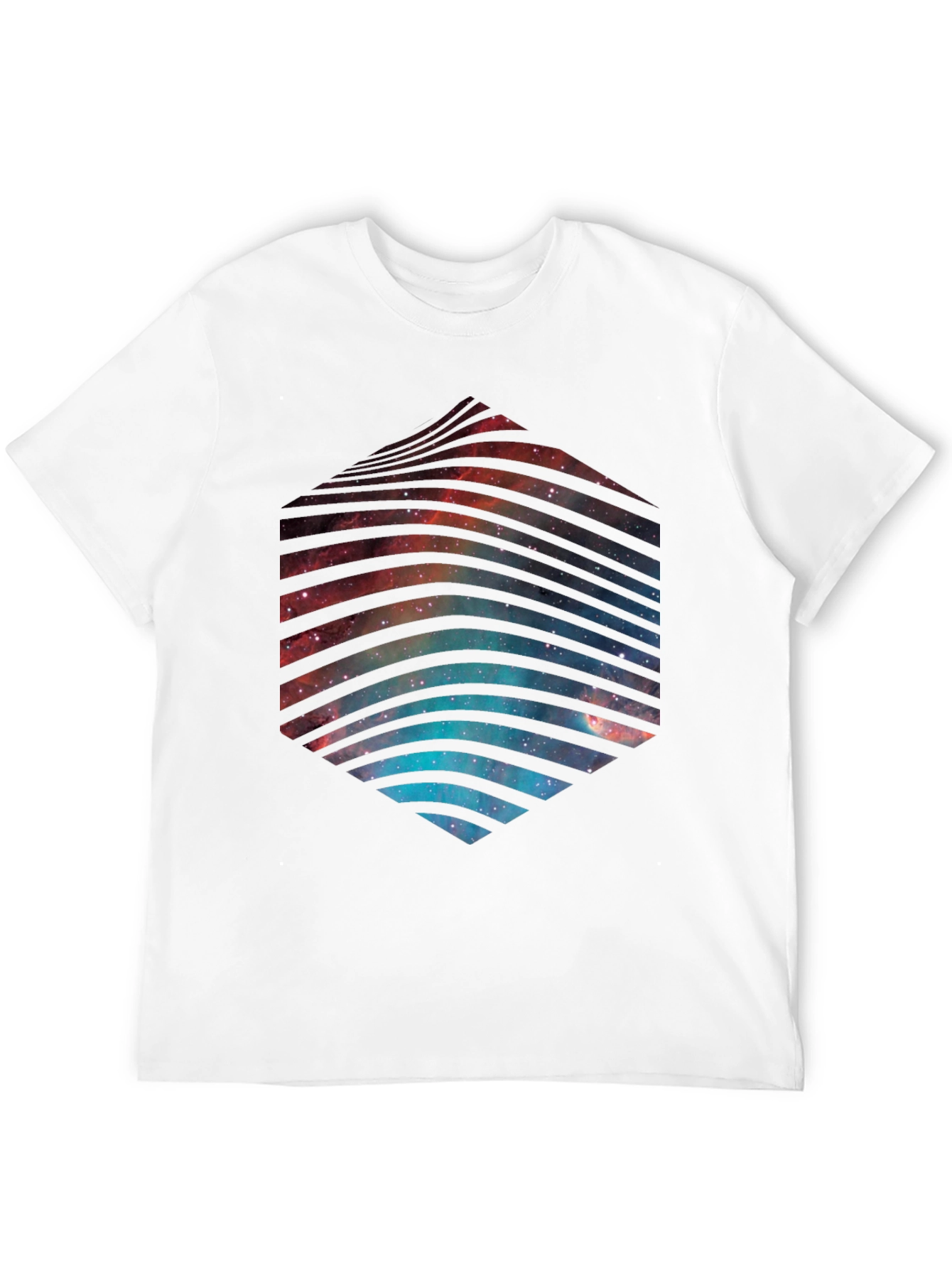 Cosmic Hex T-Shirt - Galaxy Space Design