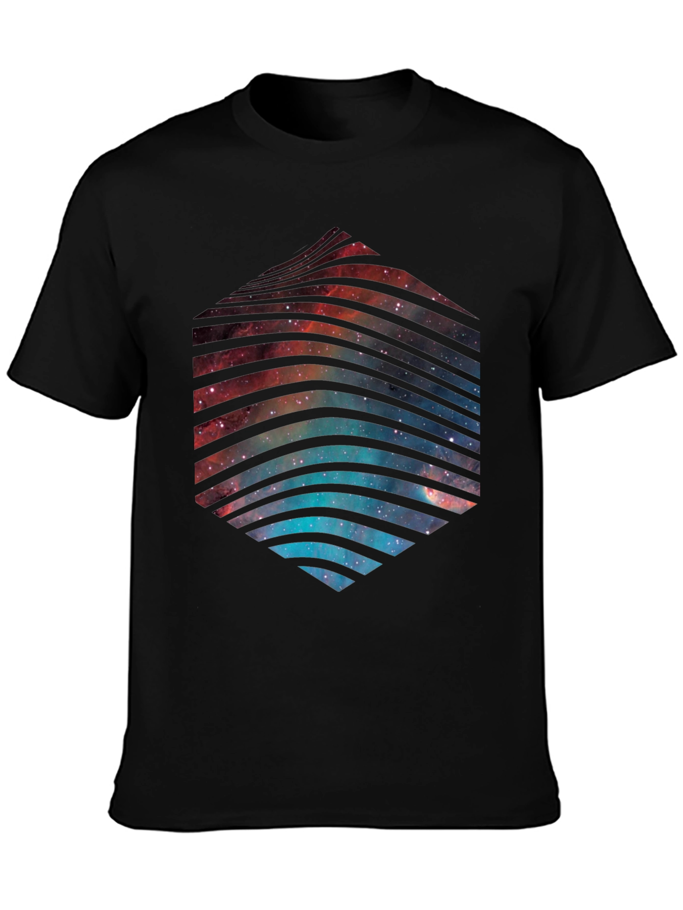 Cosmic Hex T-Shirt - Galaxy Space Design