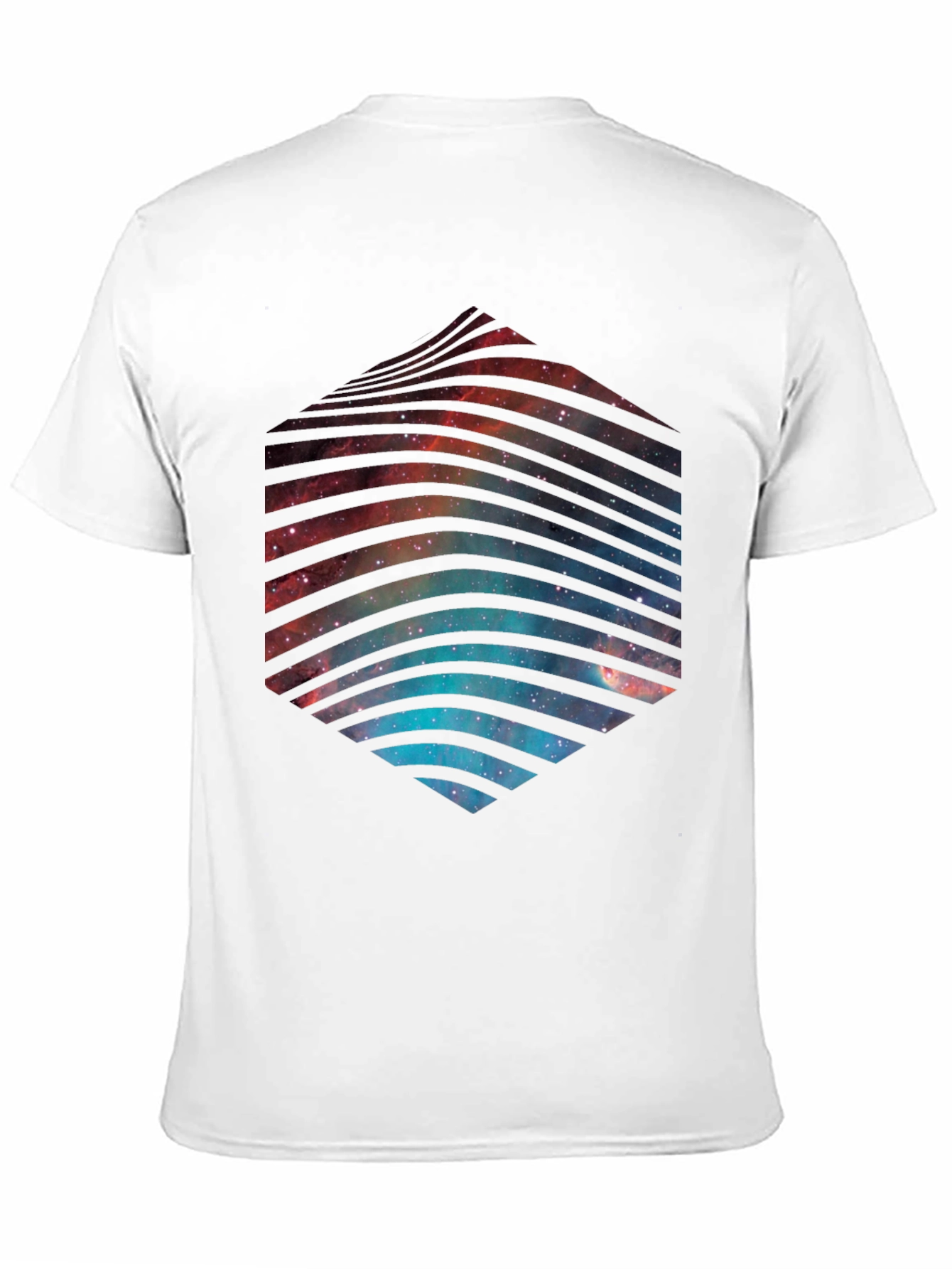 Cosmic Hex T-Shirt - Galaxy Space Design