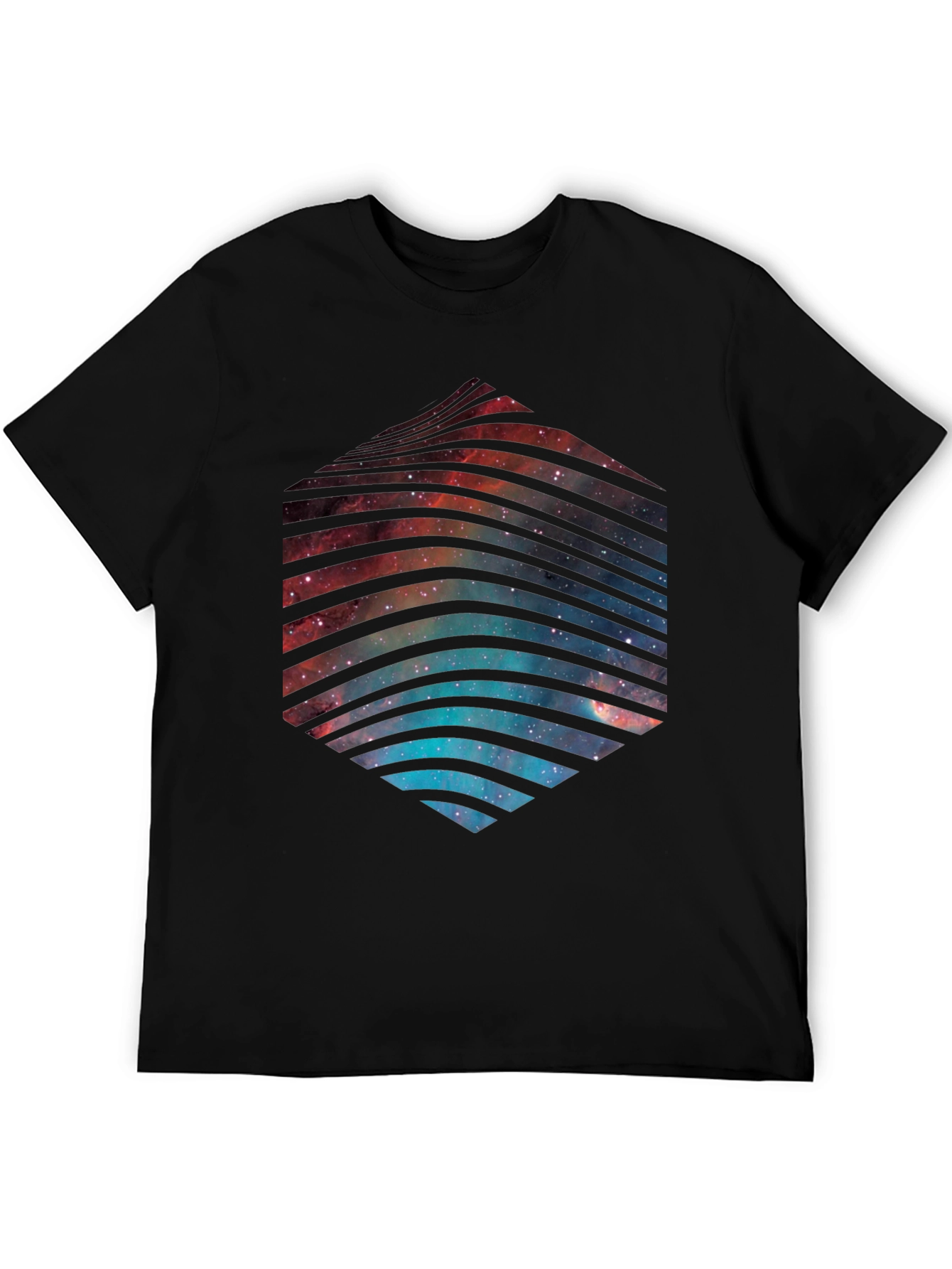 Cosmic Hex T-Shirt - Galaxy Space Design