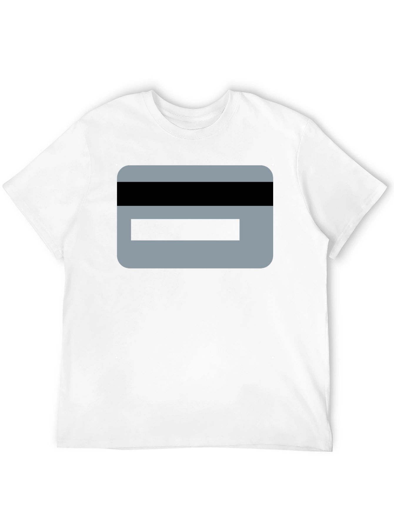 Modern Graphic Tee - Credit Card Design Black T-Shirt