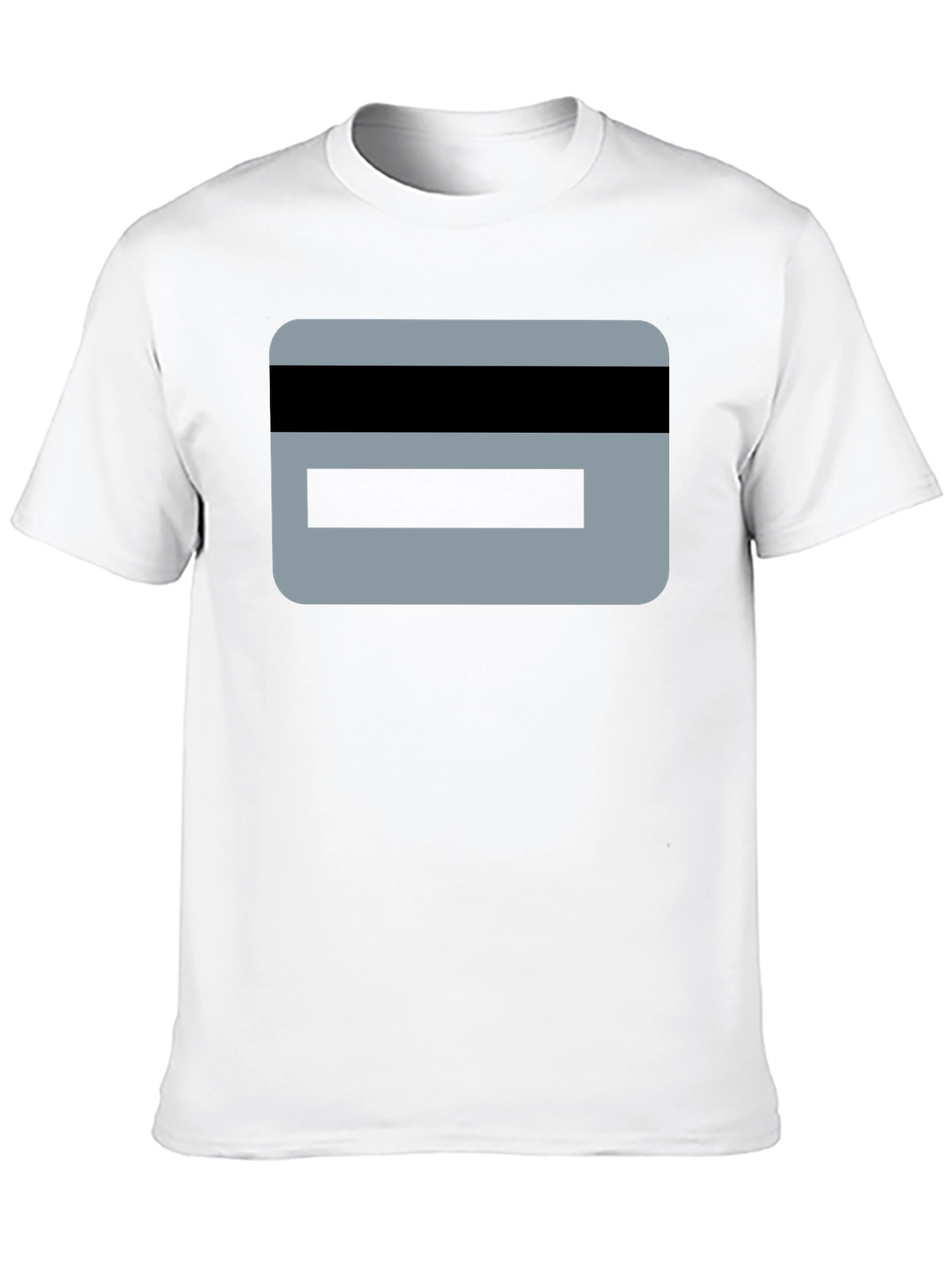 Modern Graphic Tee - Credit Card Design Black T-Shirt
