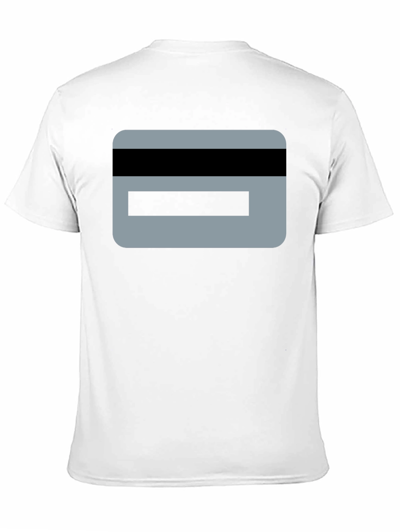 Modern Graphic Tee - Credit Card Design Black T-Shirt