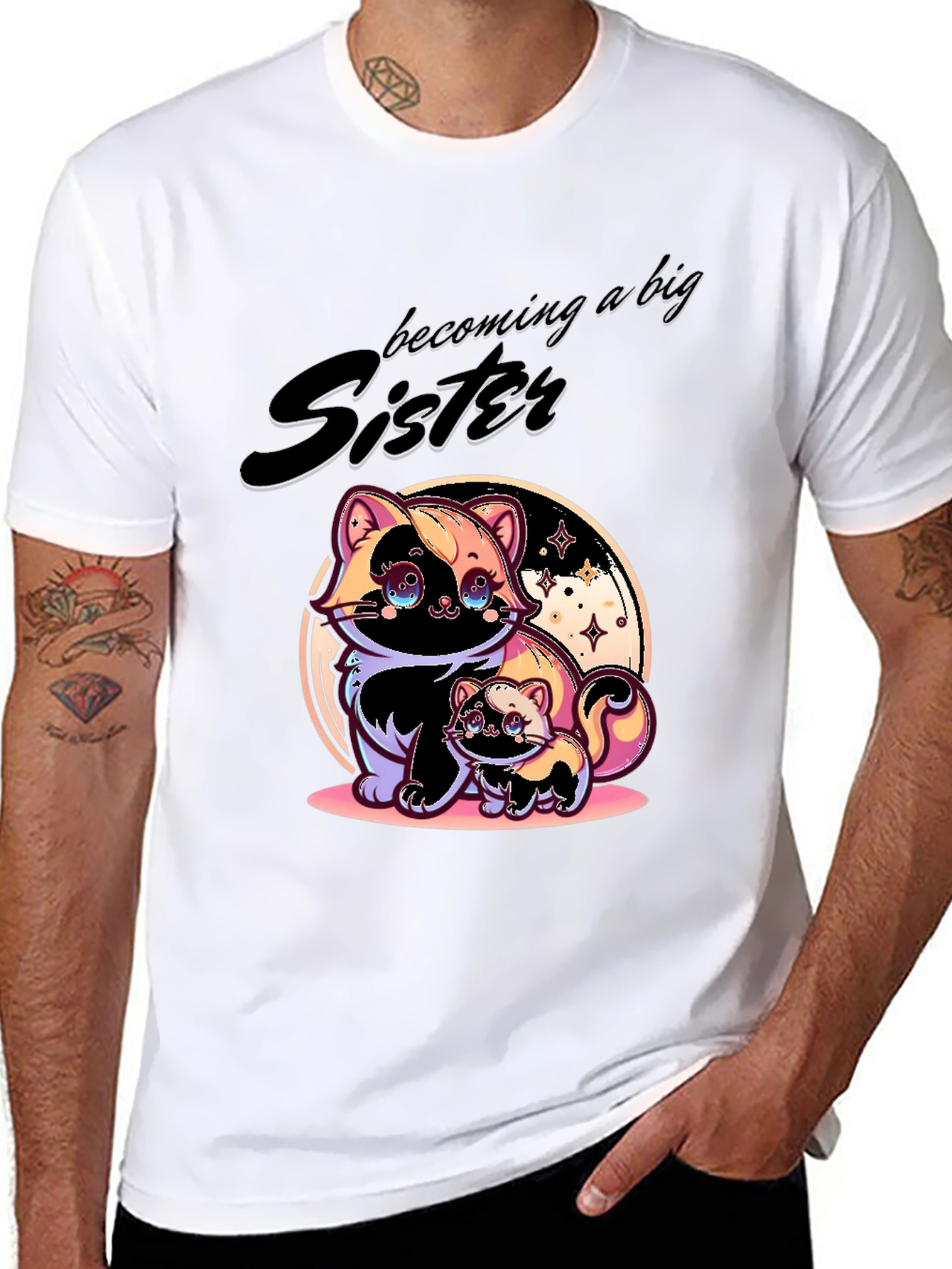 Becoming a Big Sister Black T-Shirt