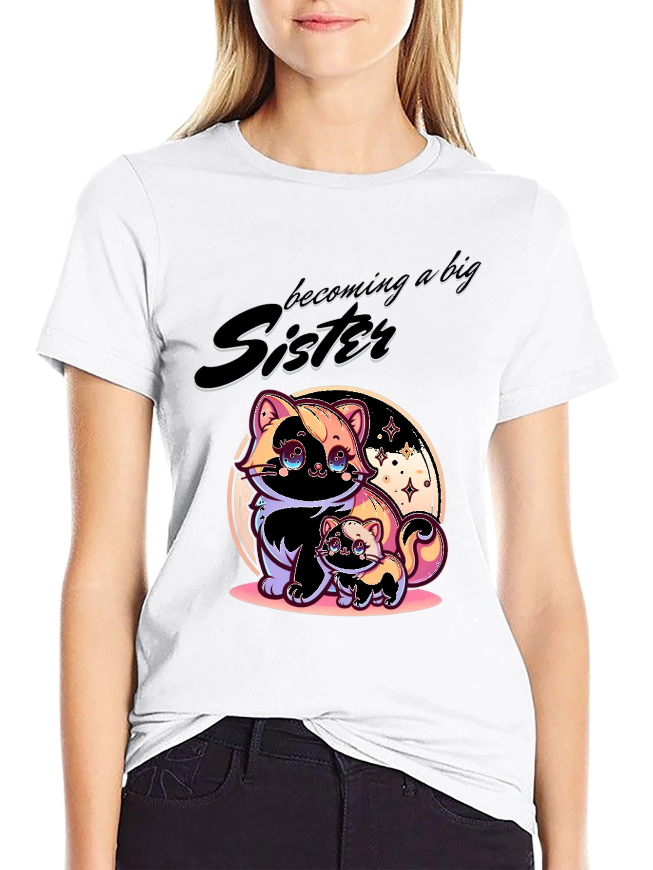 Becoming a Big Sister Black T-Shirt
