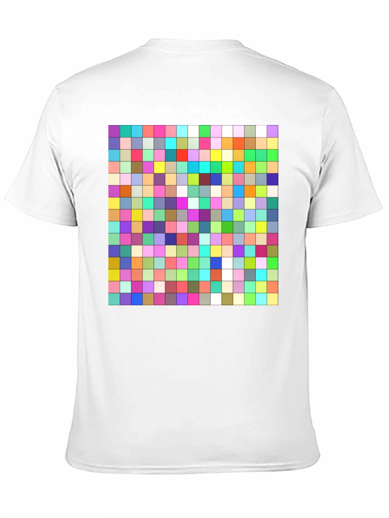 Pixelated Grid Tee - Vibrant Graphic T-Shirt
