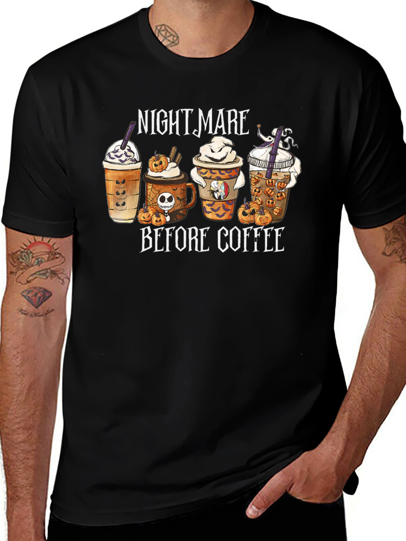 Nightmare Before Coffee Black T-Shirt