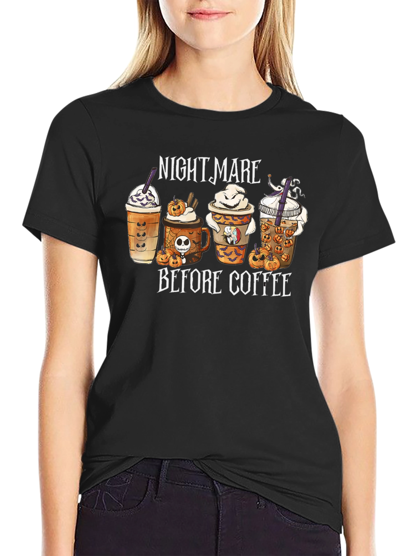 Nightmare Before Coffee Black T-Shirt