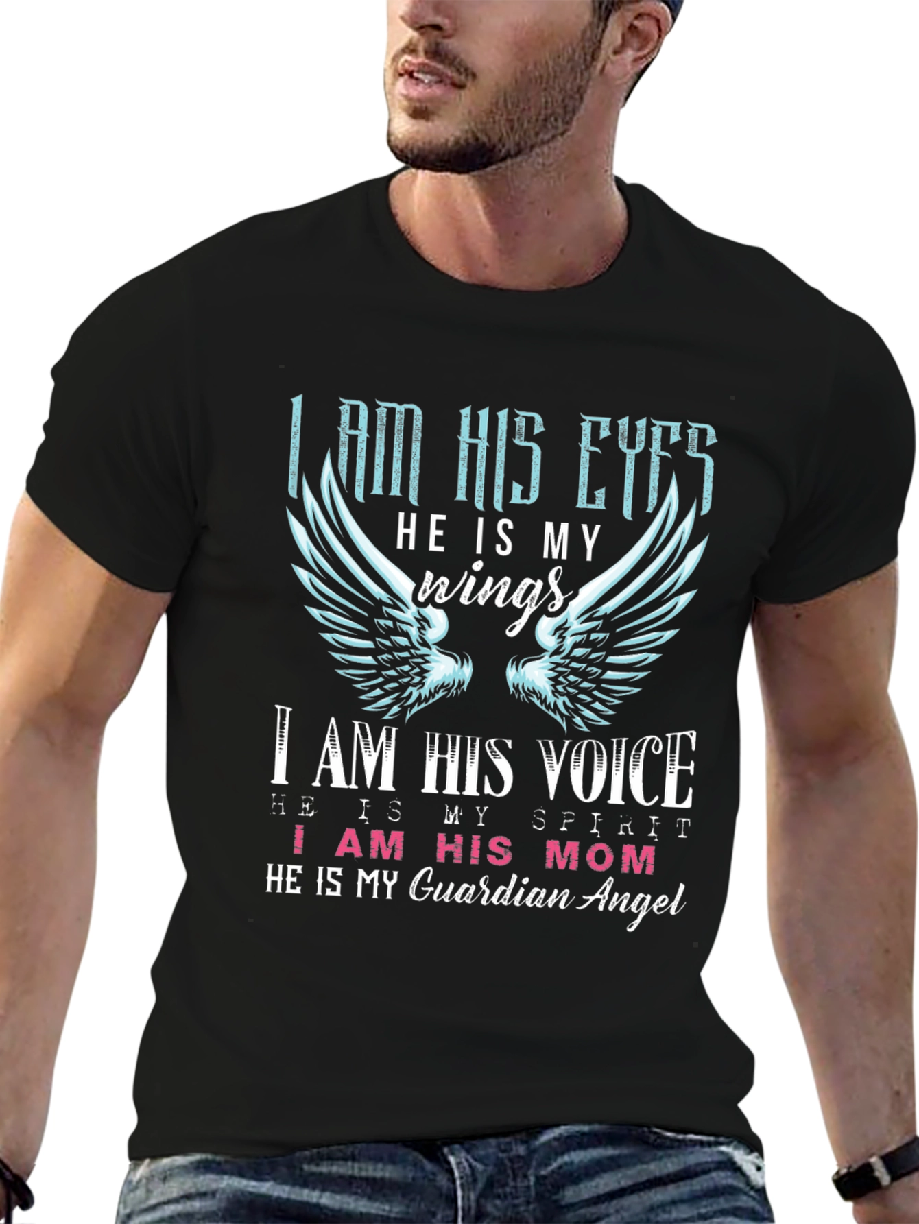 I Am His Eyes T-Shirt Guardian Angel Mom Shirt