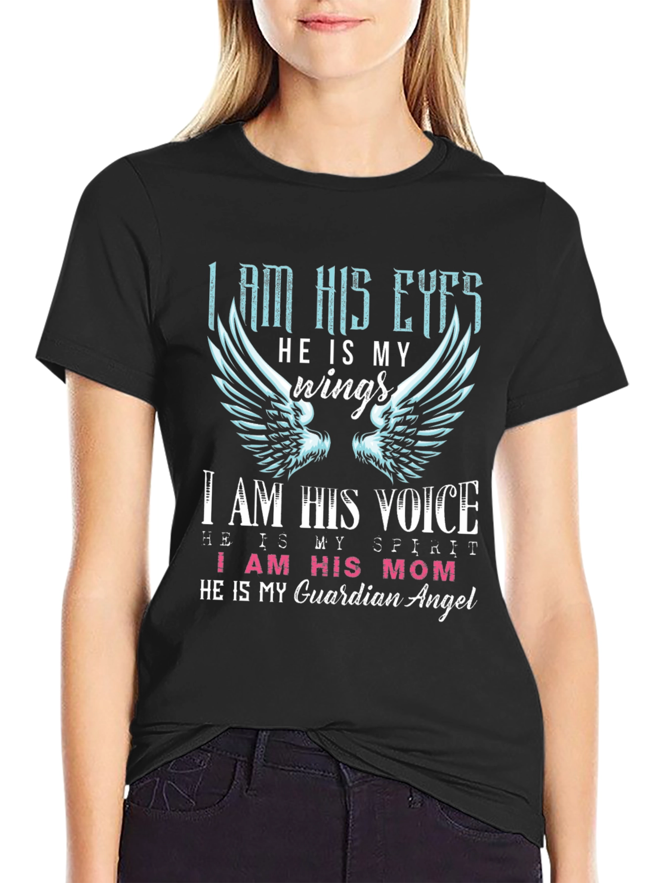 I Am His Eyes T-Shirt Guardian Angel Mom Shirt