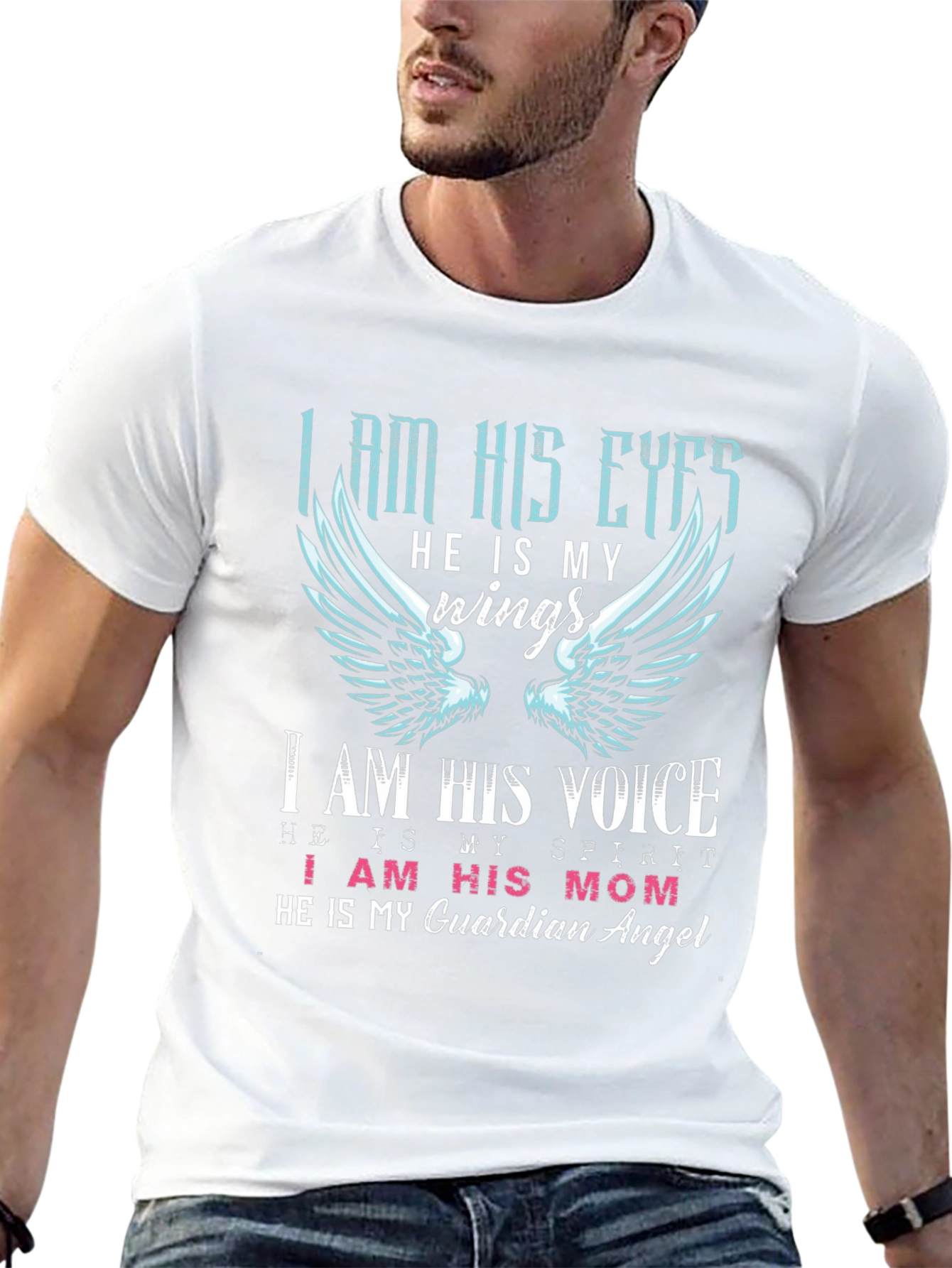 I Am His Eyes T-Shirt Guardian Angel Mom Shirt