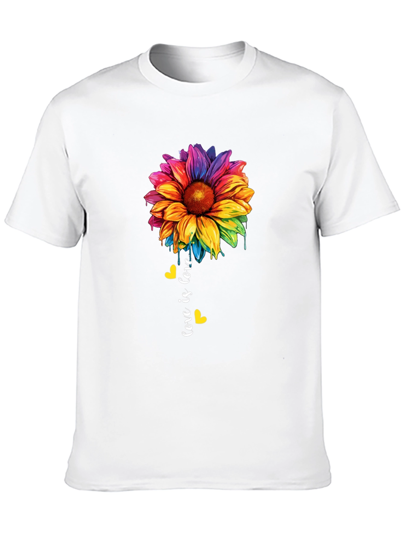 Love Is Love Rainbow Sunflower Tee