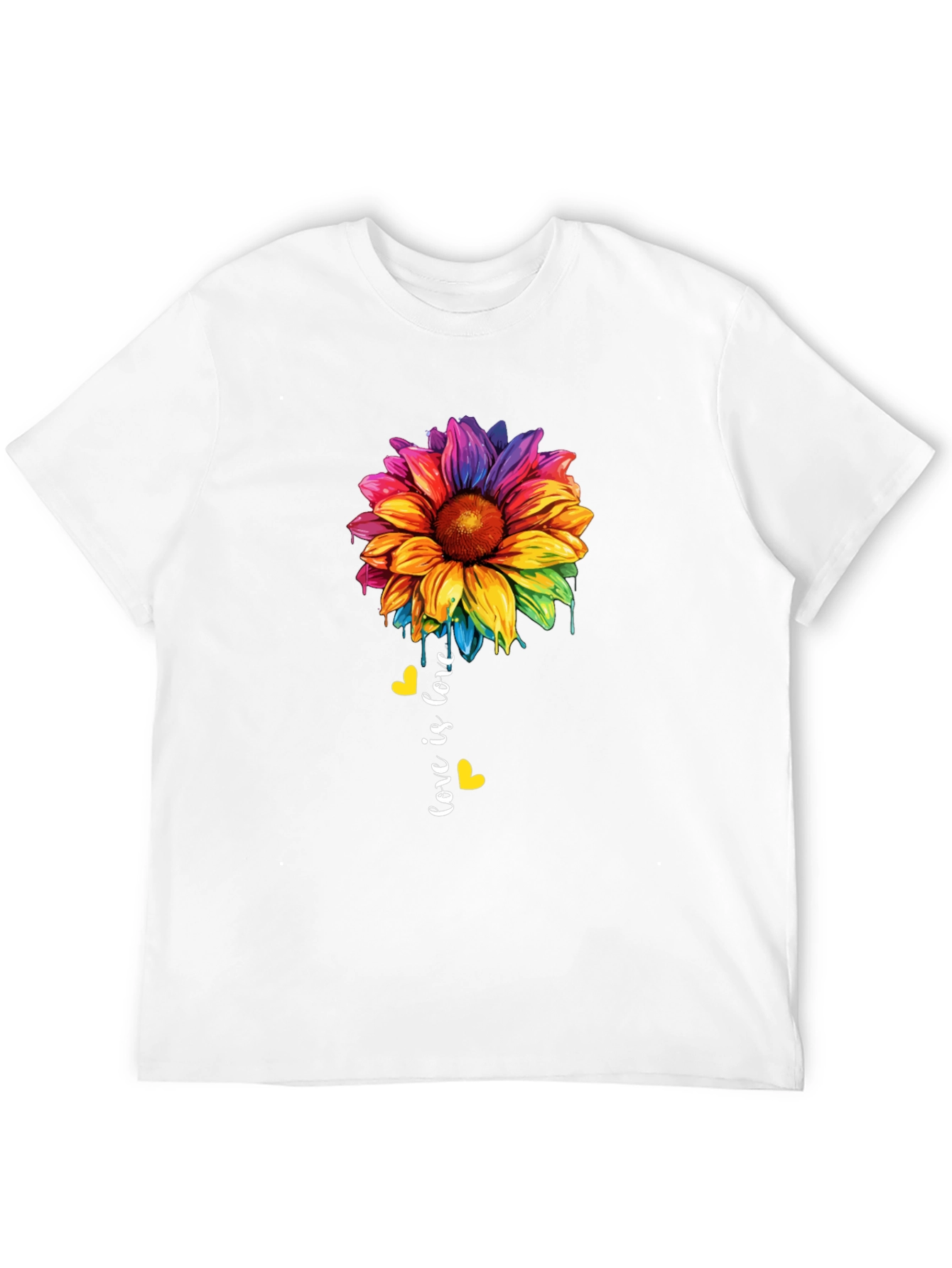 Love Is Love Rainbow Sunflower Tee