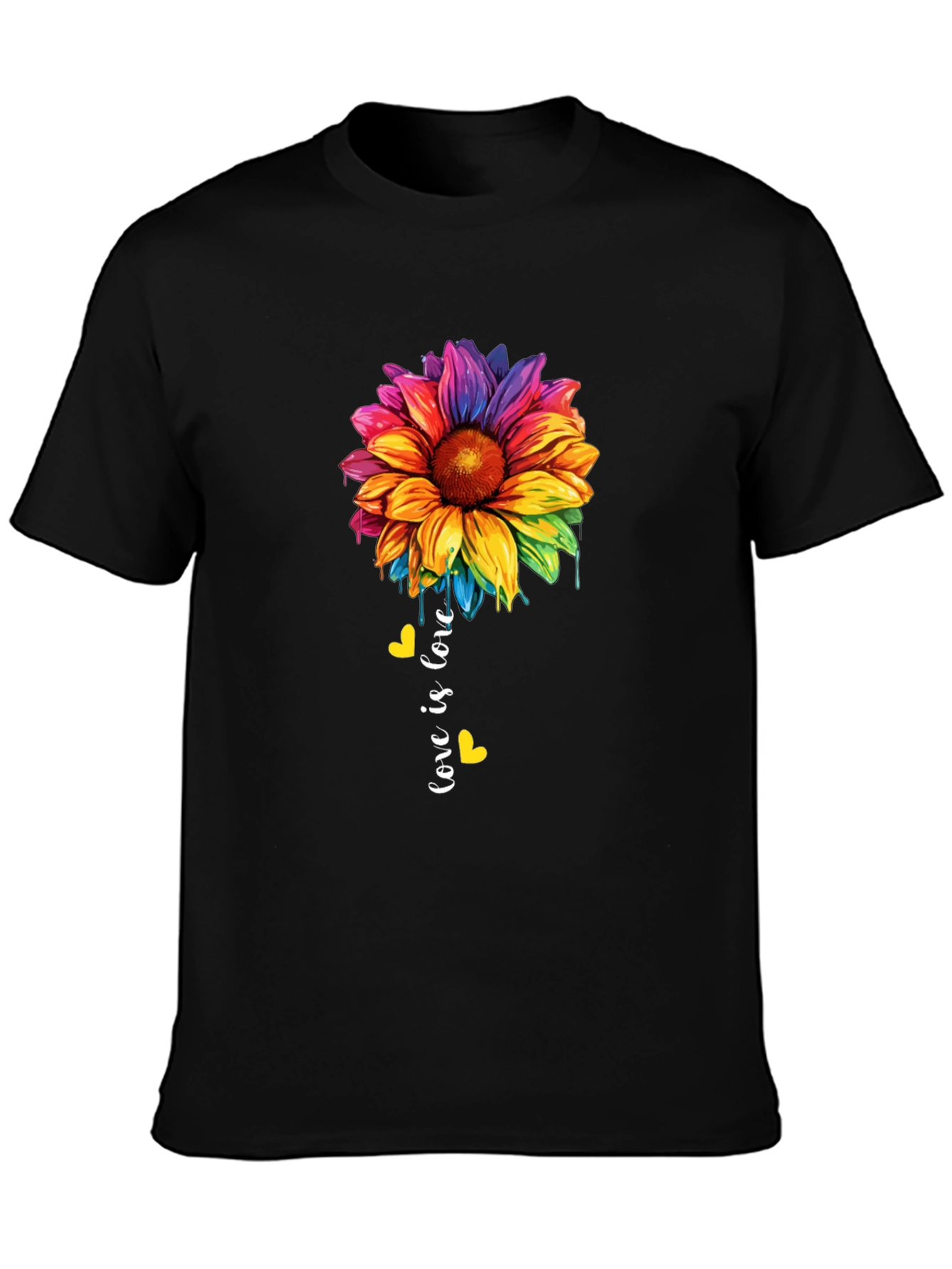 Love Is Love Rainbow Sunflower Tee