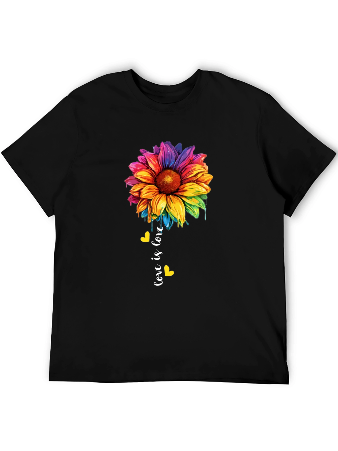 Love Is Love Rainbow Sunflower Tee