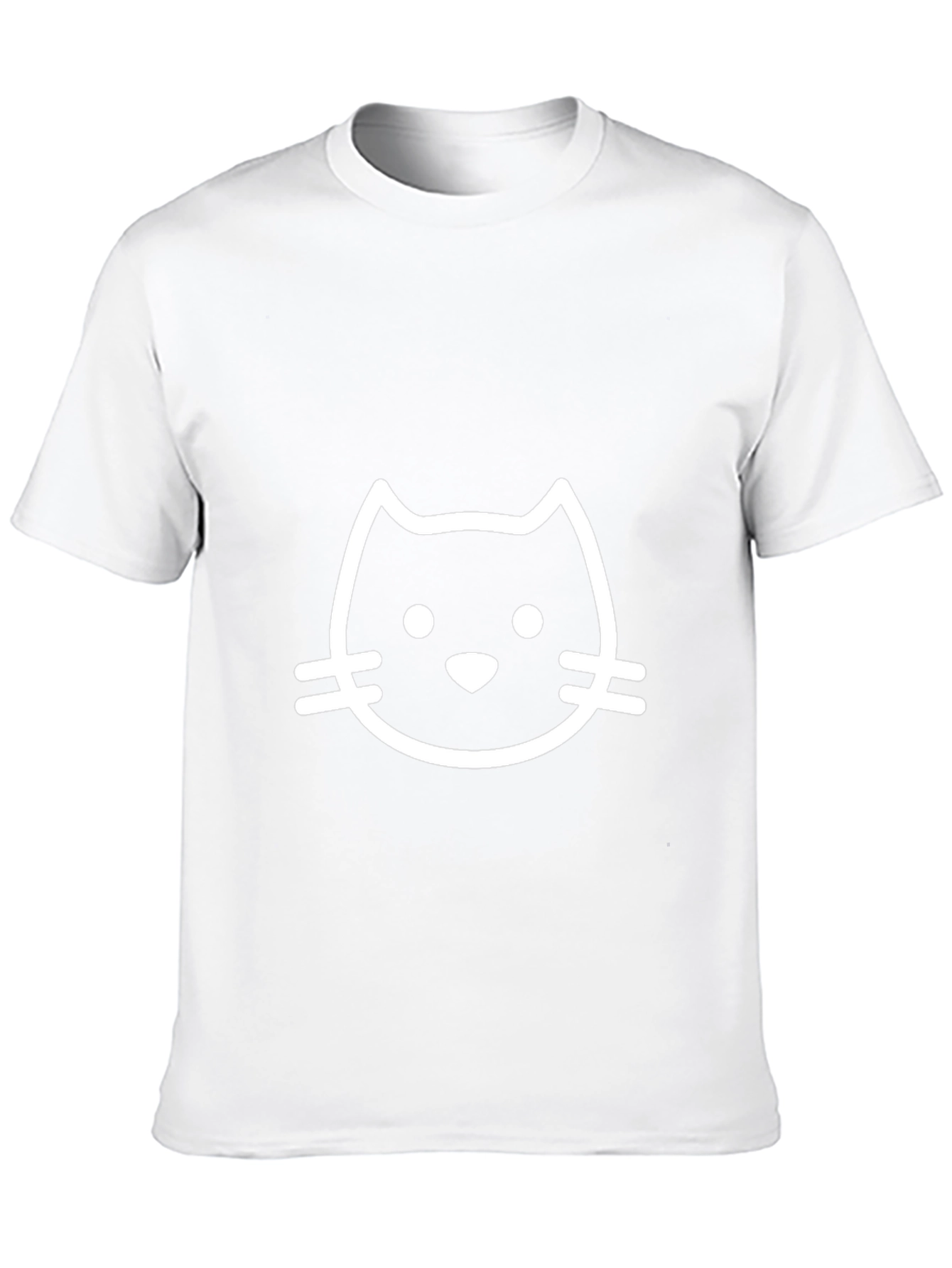 Black T-Shirt with Cute Cat Graphic