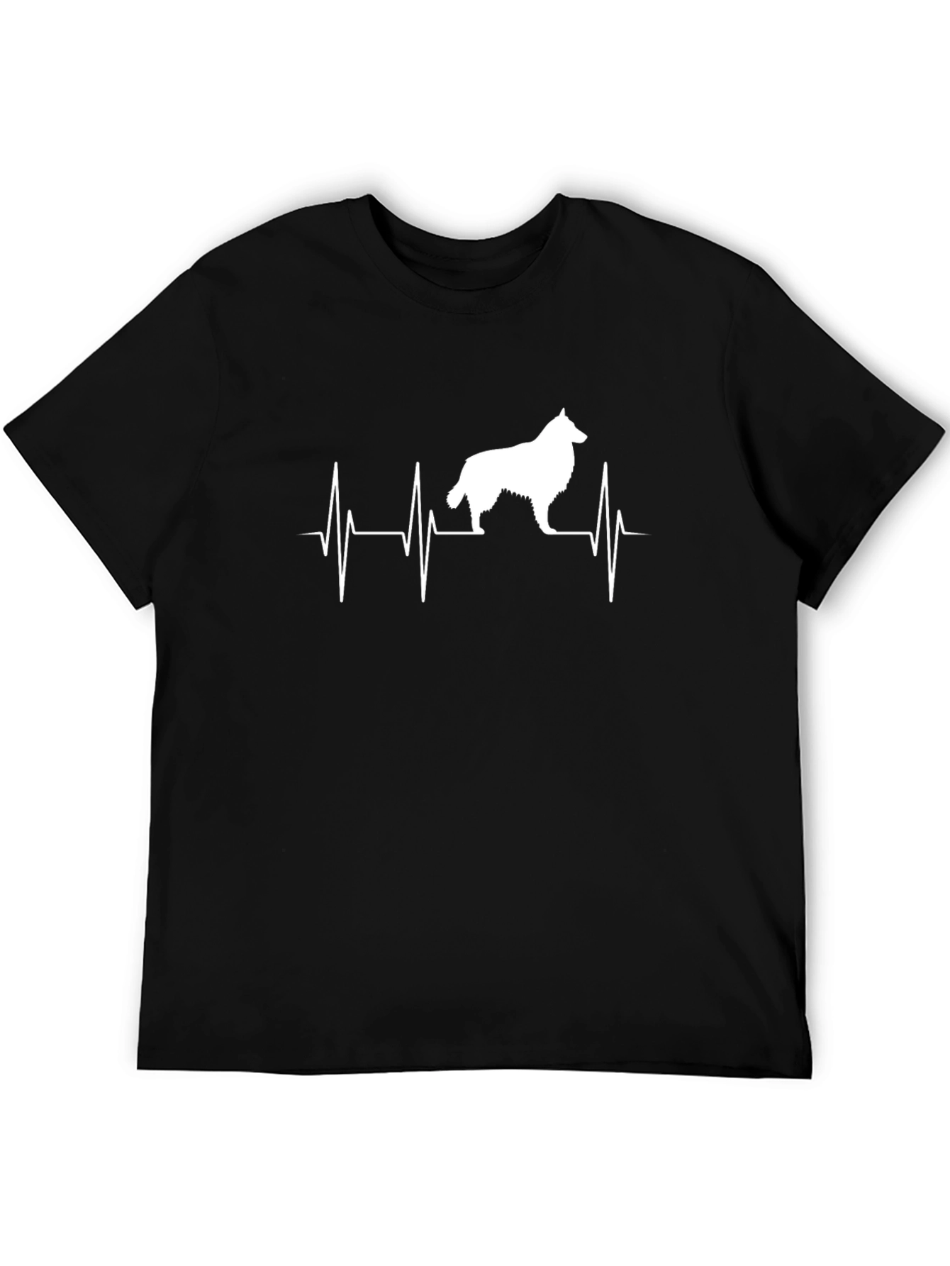 Dog Heartbeat T-Shirt - Black