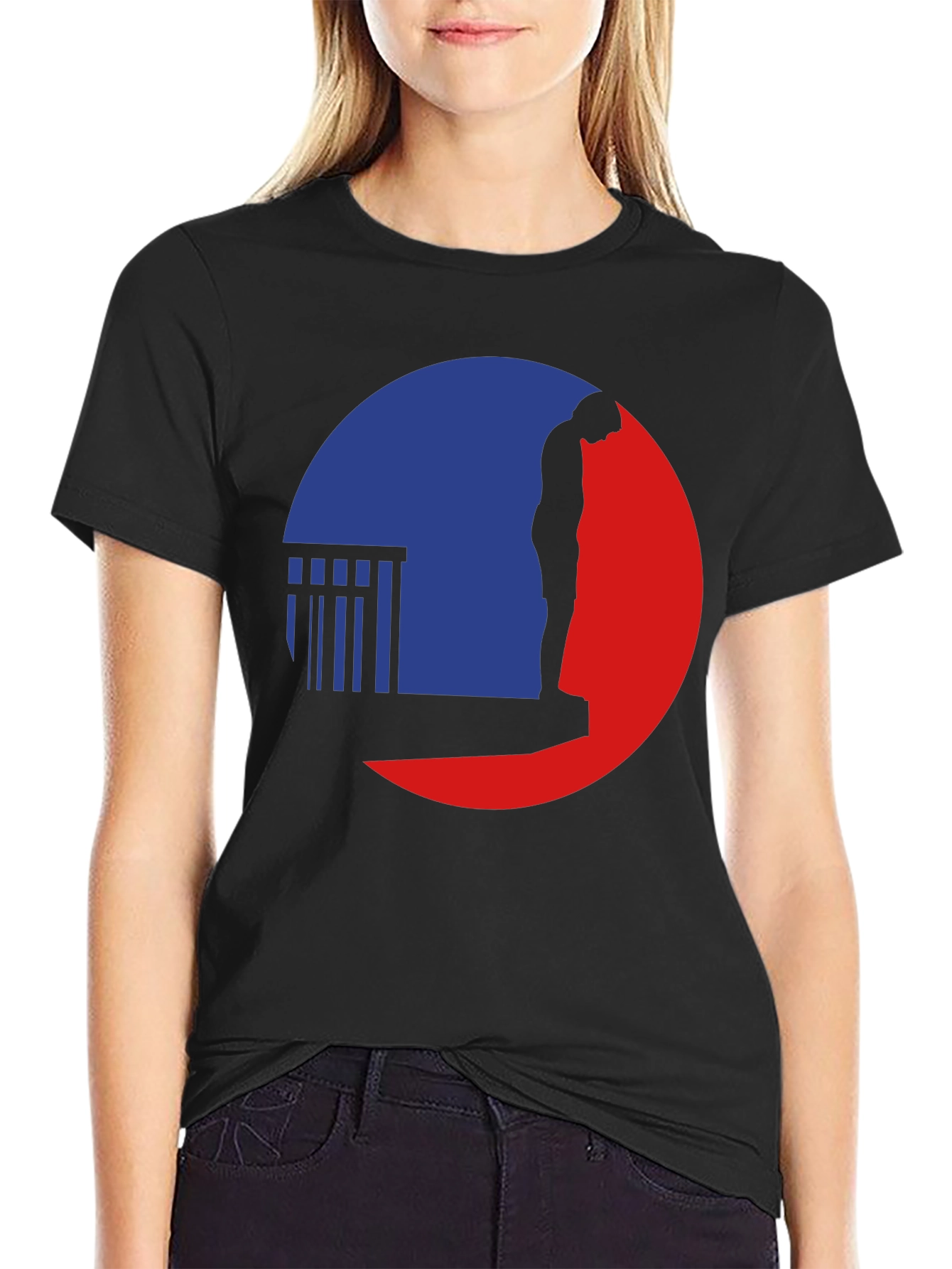 Silhouette Graphic Tee - Black Casual T-Shirt