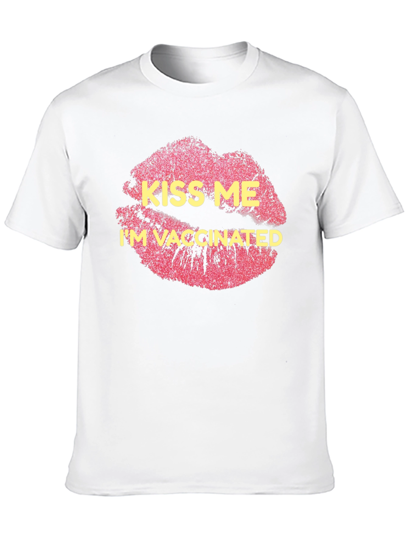 Kiss Me Im Vaccinated Black T-Shirt