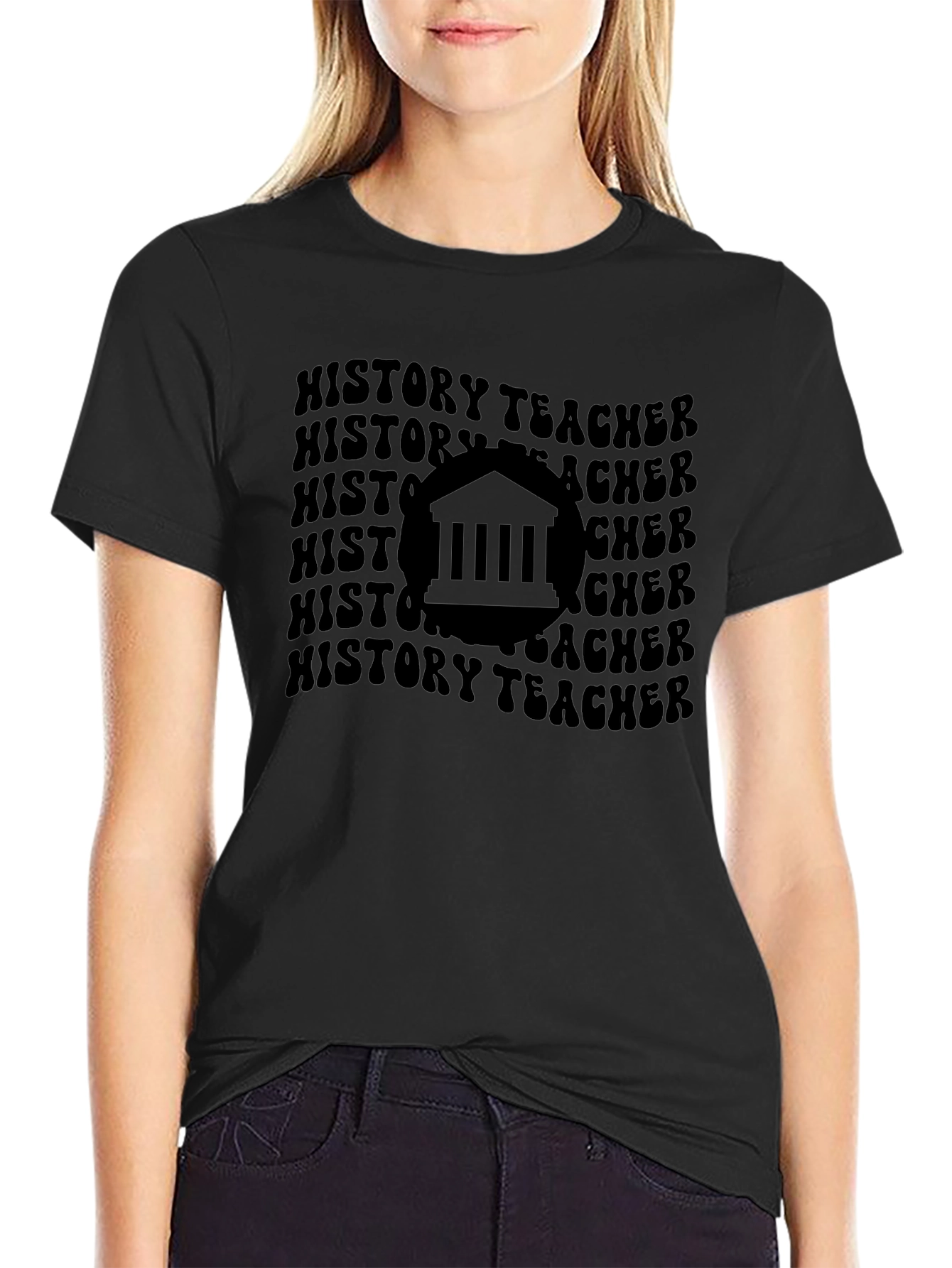 History Teacher Graphic Tee - Black