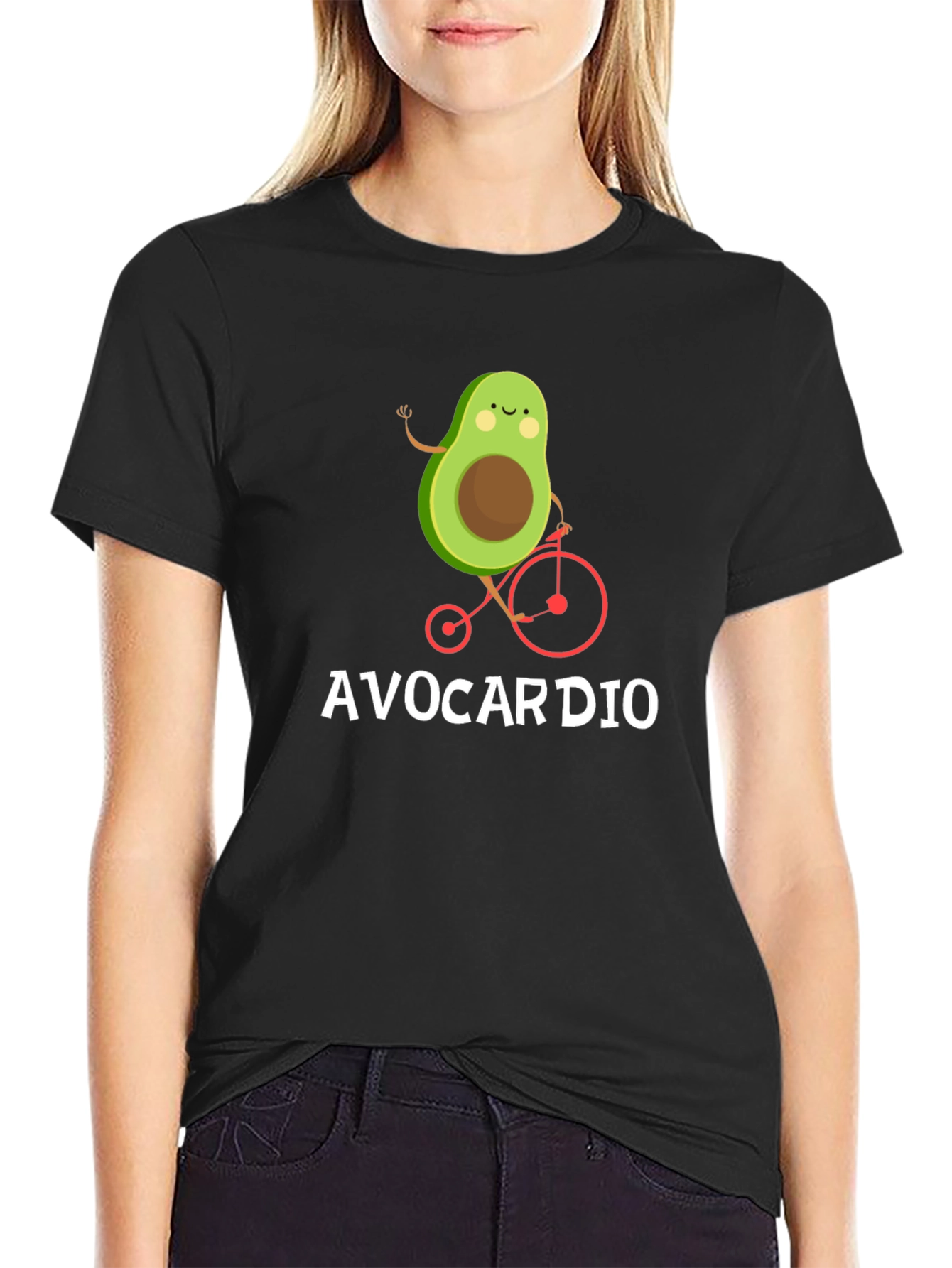 Avocardio Funny Avocado Bike T-Shirt