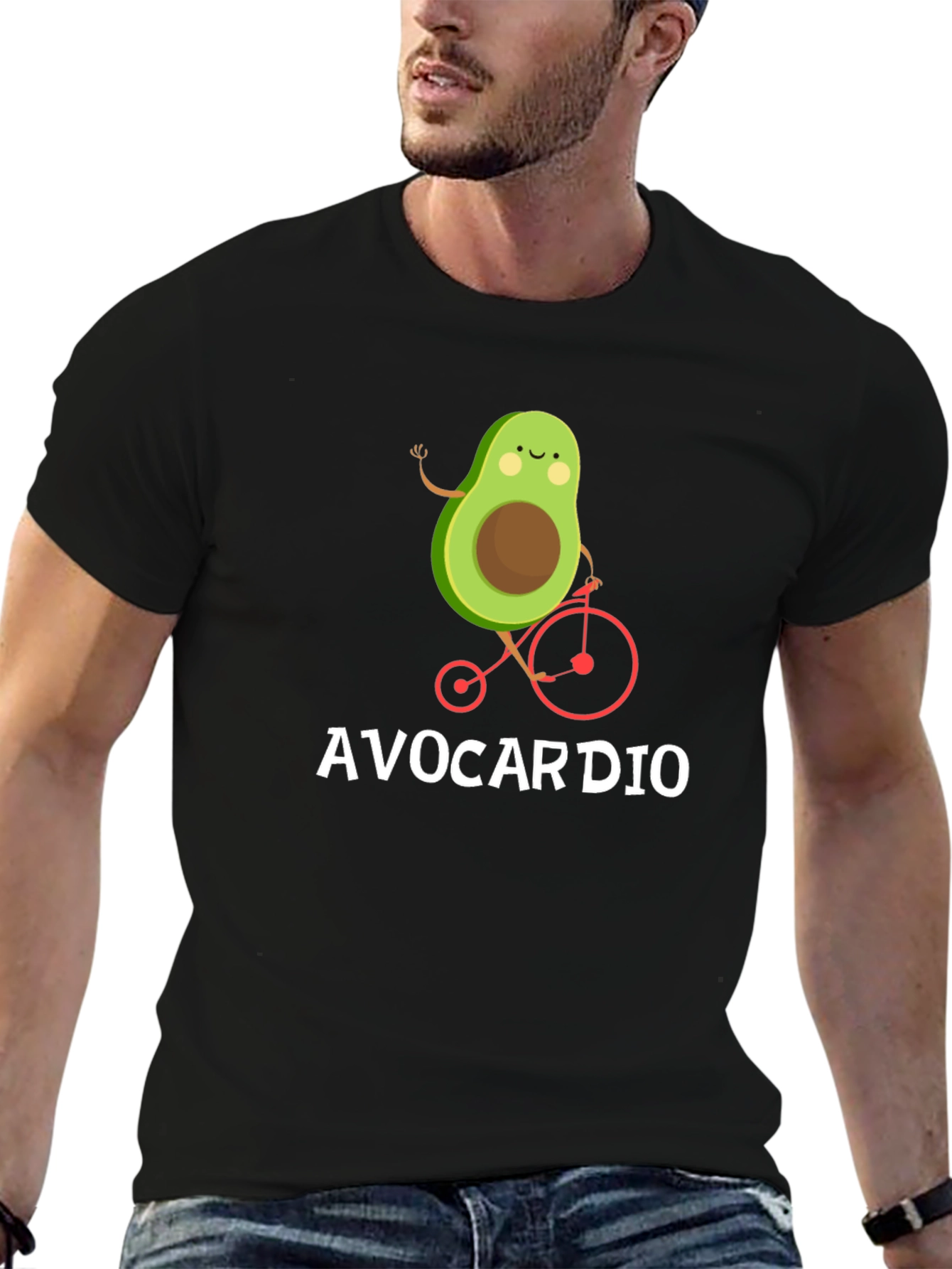 Avocardio Funny Avocado Bike T-Shirt