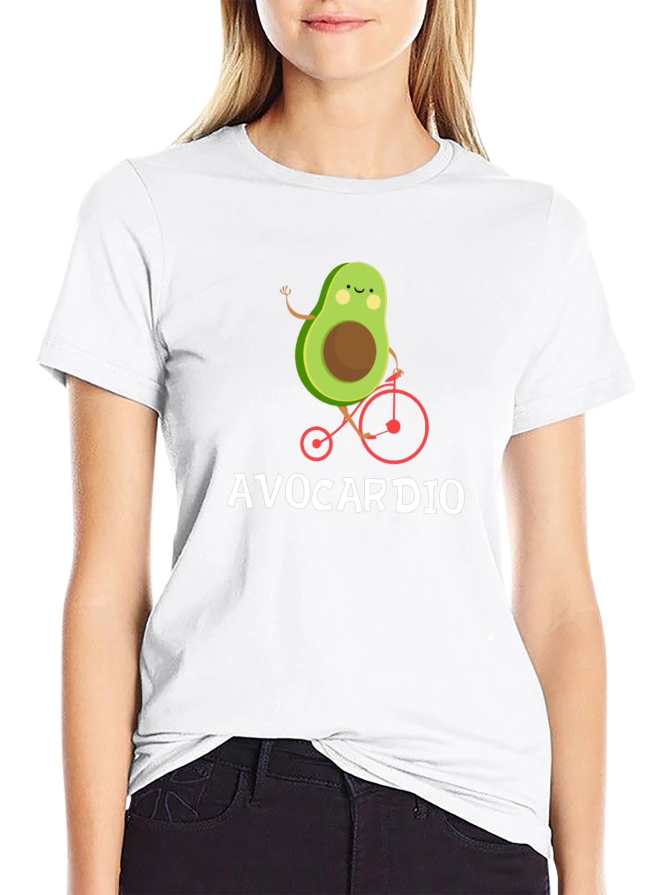 Avocardio Funny Avocado Bike T-Shirt
