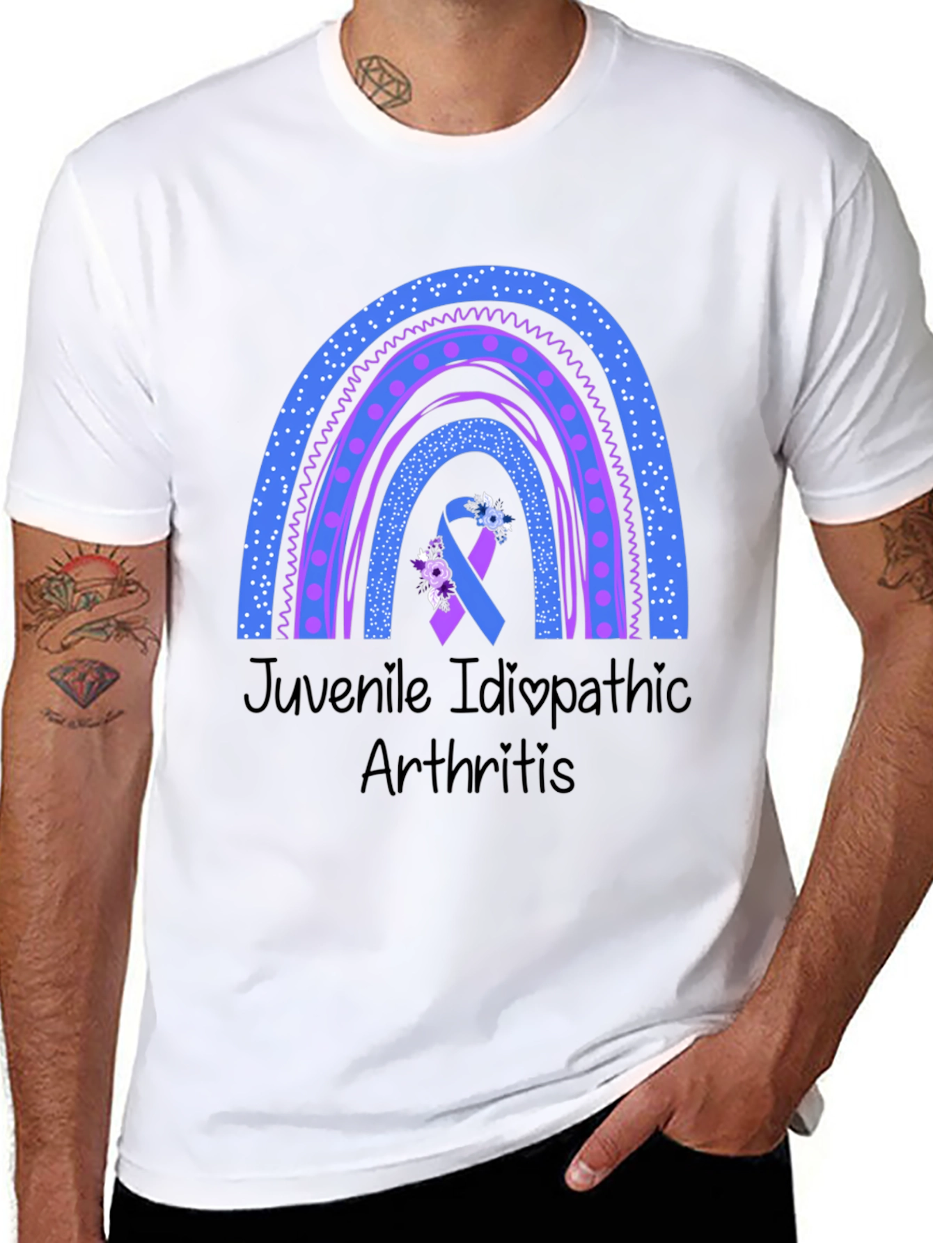 Juvenile Idiopathic Arthritis Awareness Rainbow T-Shirt
