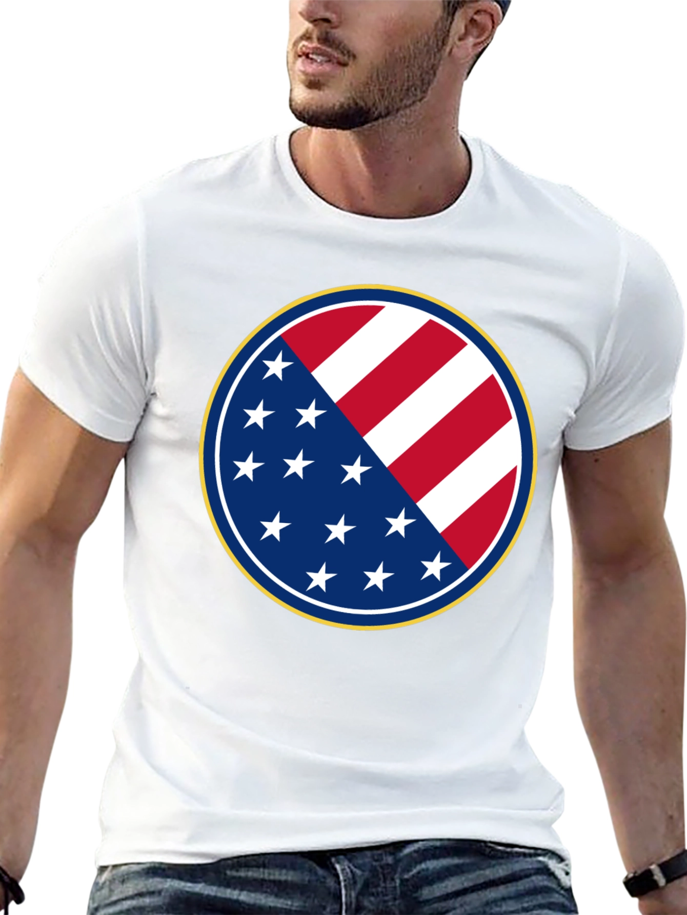 Stars and Stripes Patriotic Graphic Tee
