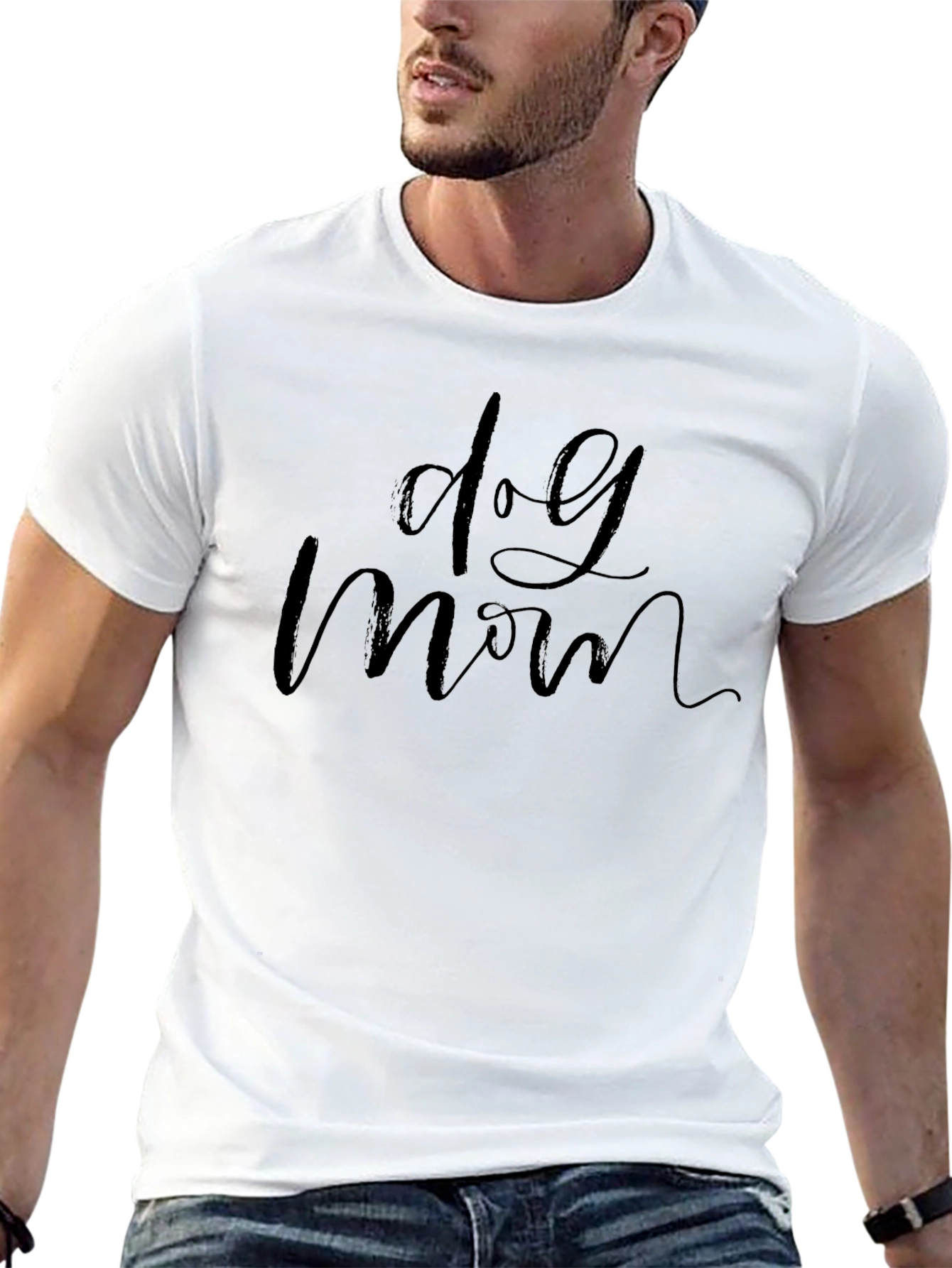 Dog Mom Graphic Tee - Black Casual T-Shirt
