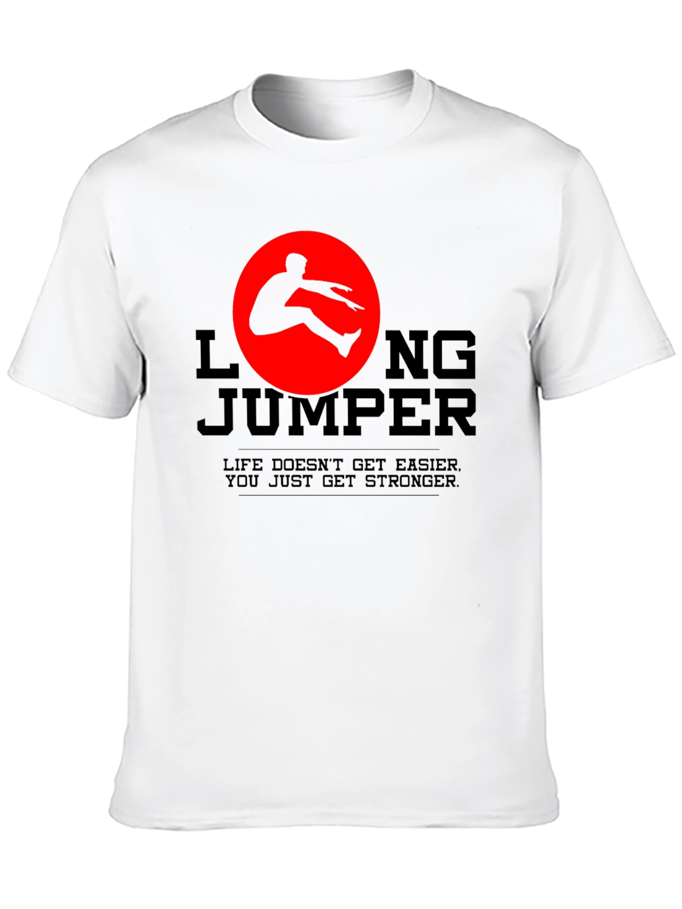 Long Jumper Graphic Tee - Life Gets Stronger