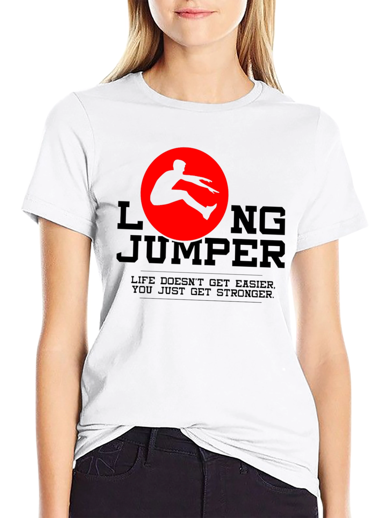 Long Jumper Graphic Tee - Life Gets Stronger