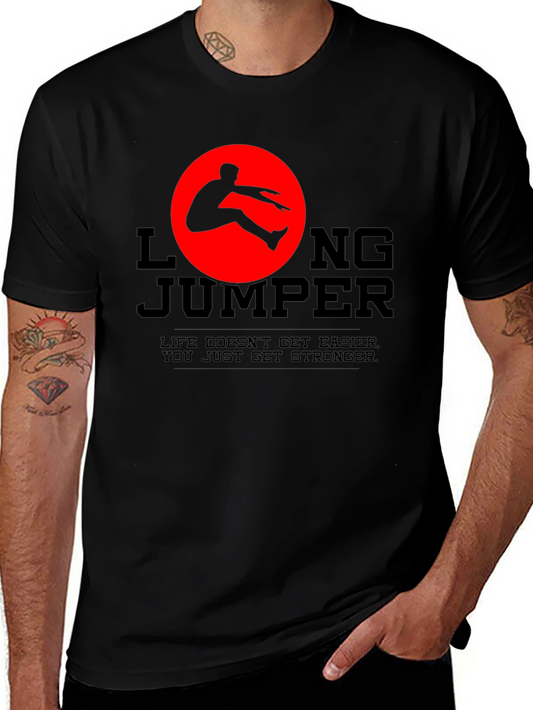 Long Jumper Graphic Tee - Life Gets Stronger