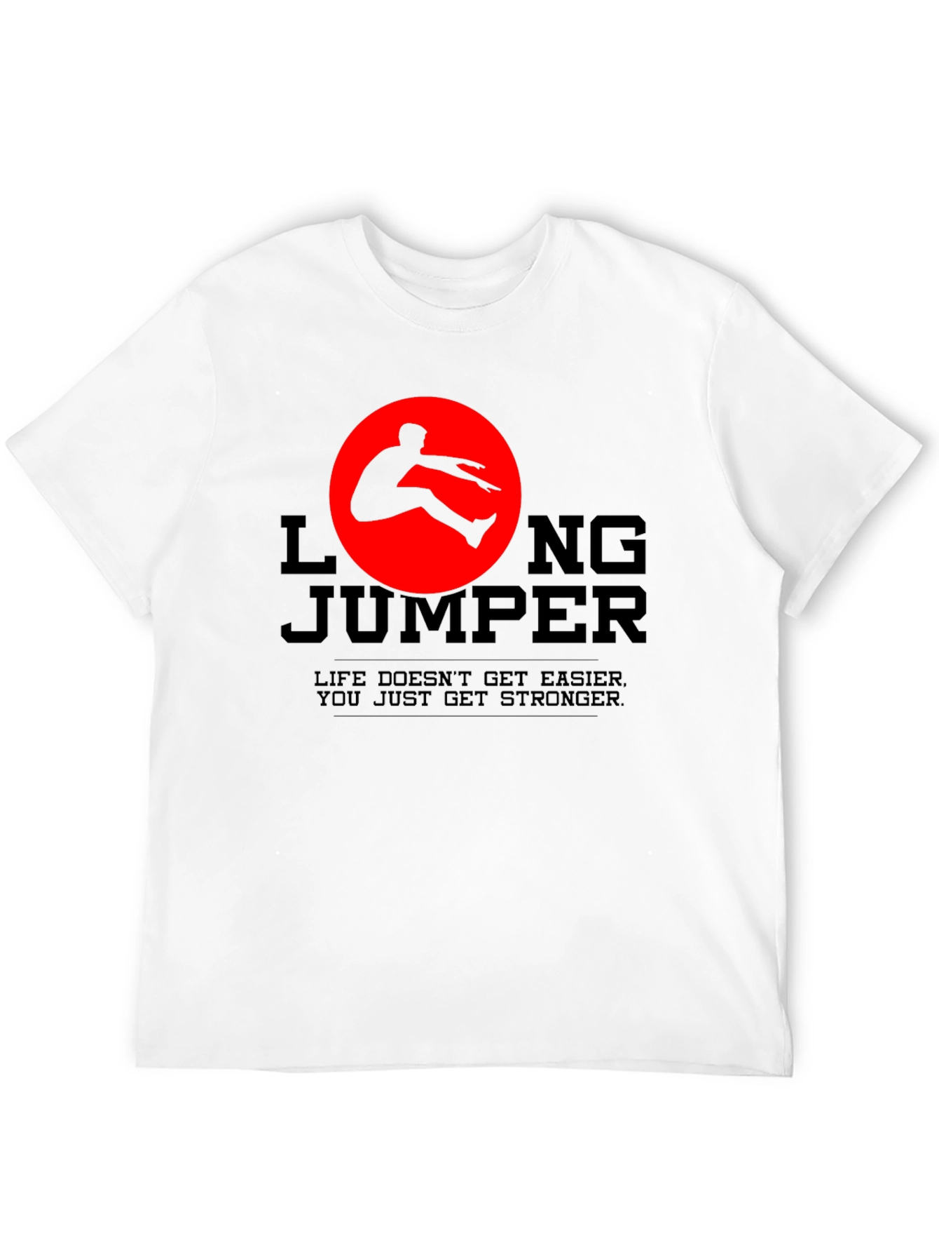 Long Jumper Graphic Tee - Life Gets Stronger