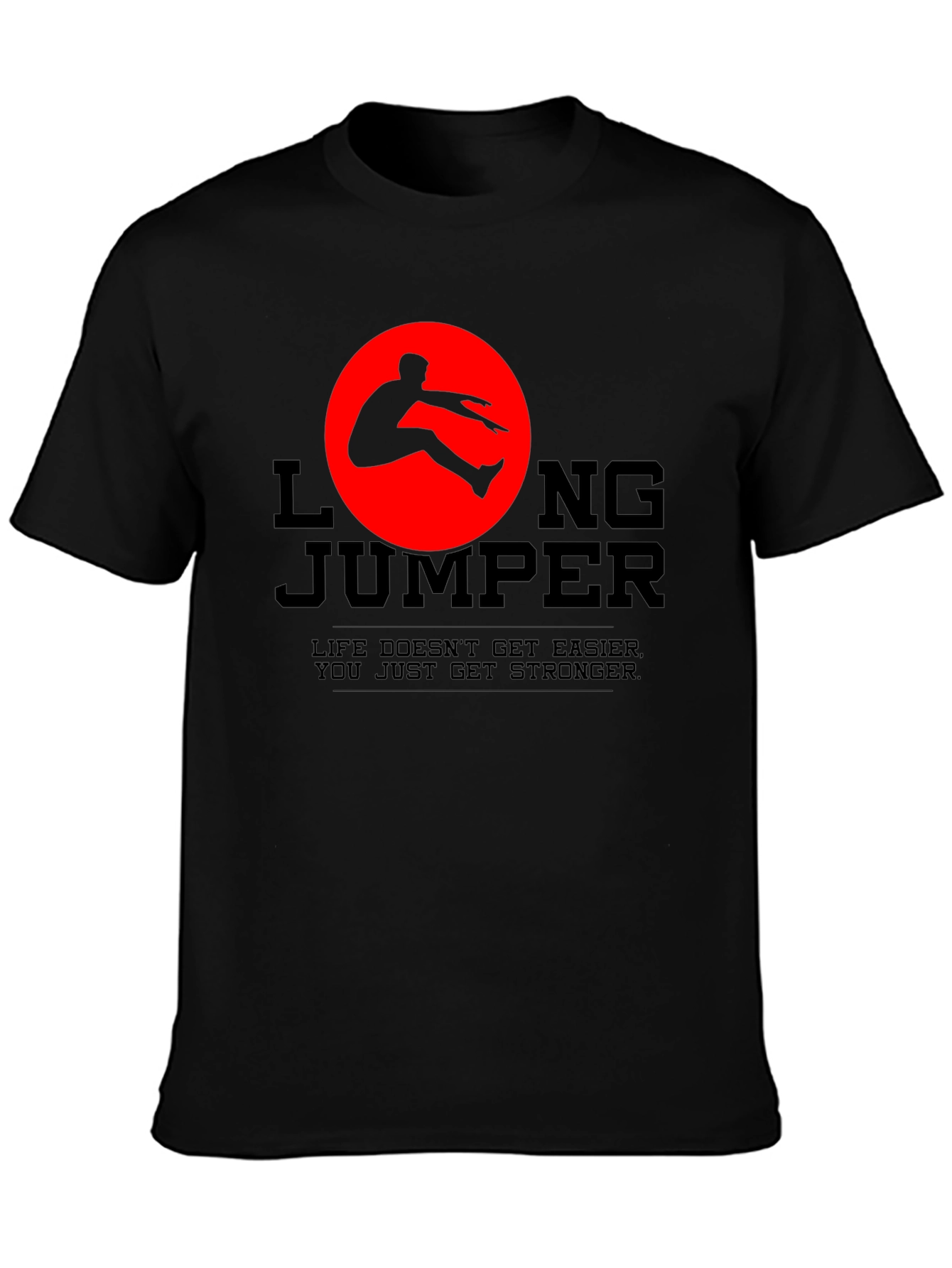 Long Jumper Graphic Tee - Life Gets Stronger